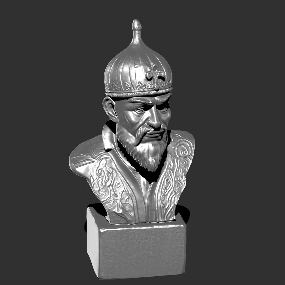 Amir Timur Bust- Emir Timur Bust - Tamerlane 3D model 3D print model_2
