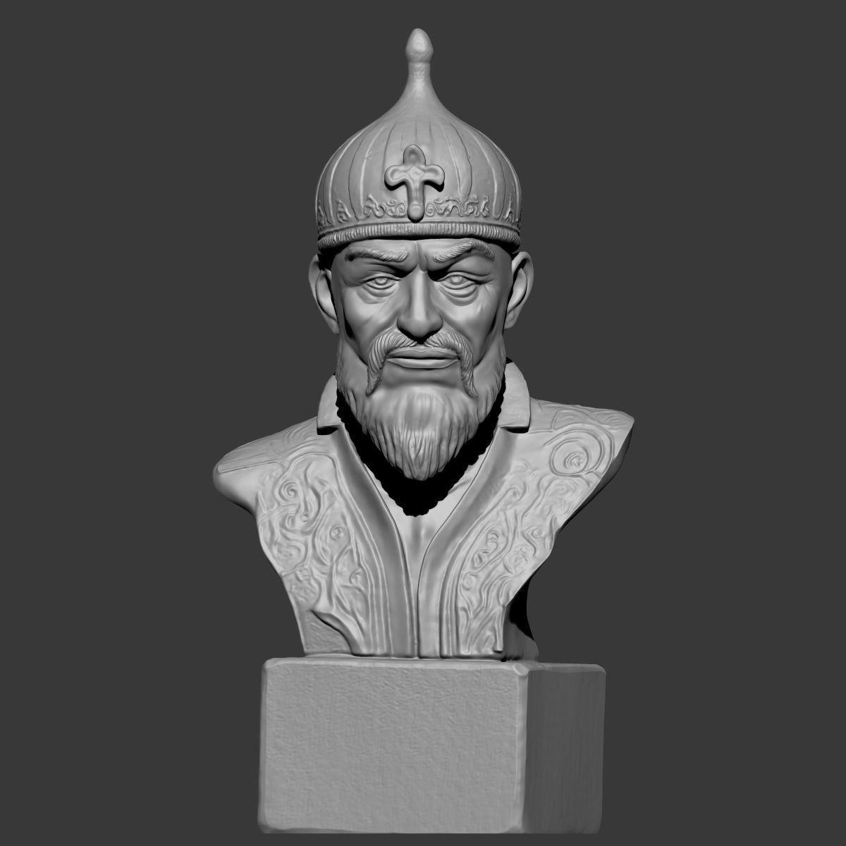 Amir Timur Bust- Emir Timur Bust - Tamerlane 3D model 3D print model_3