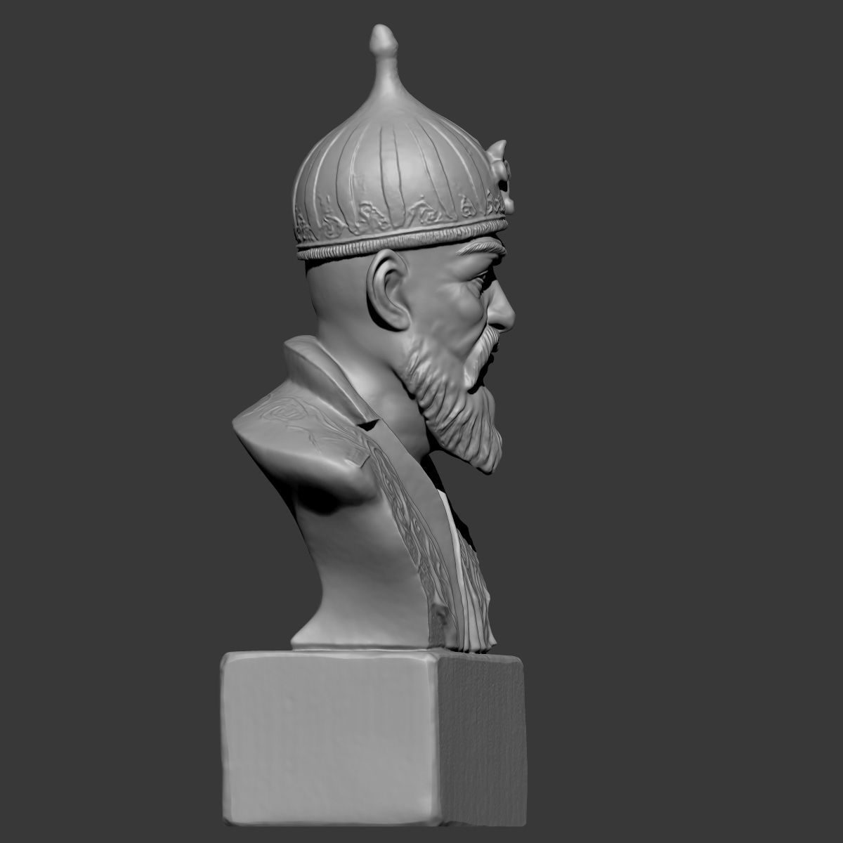Amir Timur Bust- Emir Timur Bust - Tamerlane 3D model 3D print model_7