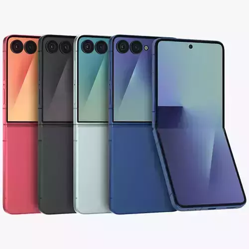 Samsung Galaxy Z Flip 7 Low-poly 3D model
