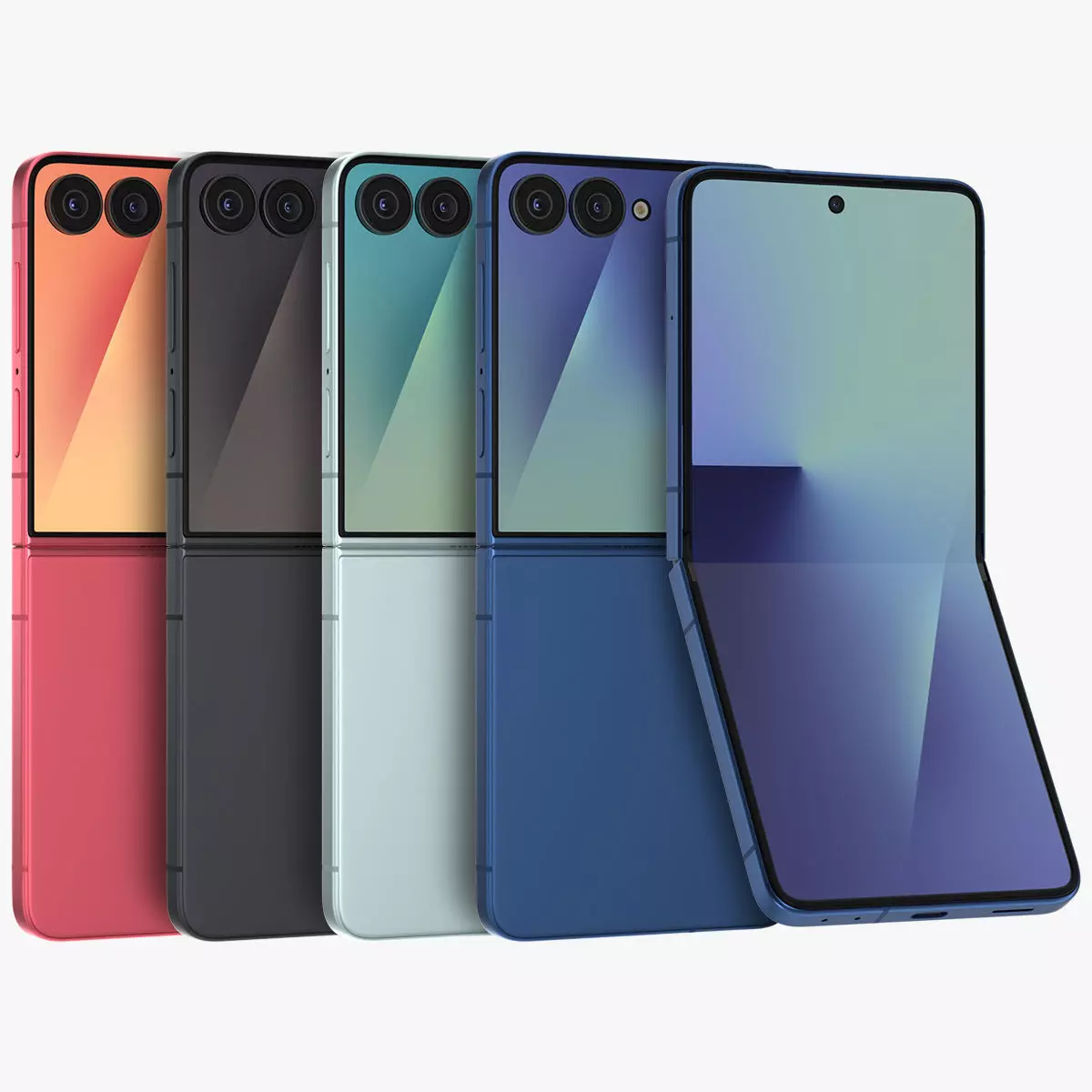 Samsung Galaxy Z Flip 7 Low-poly 3D model_0