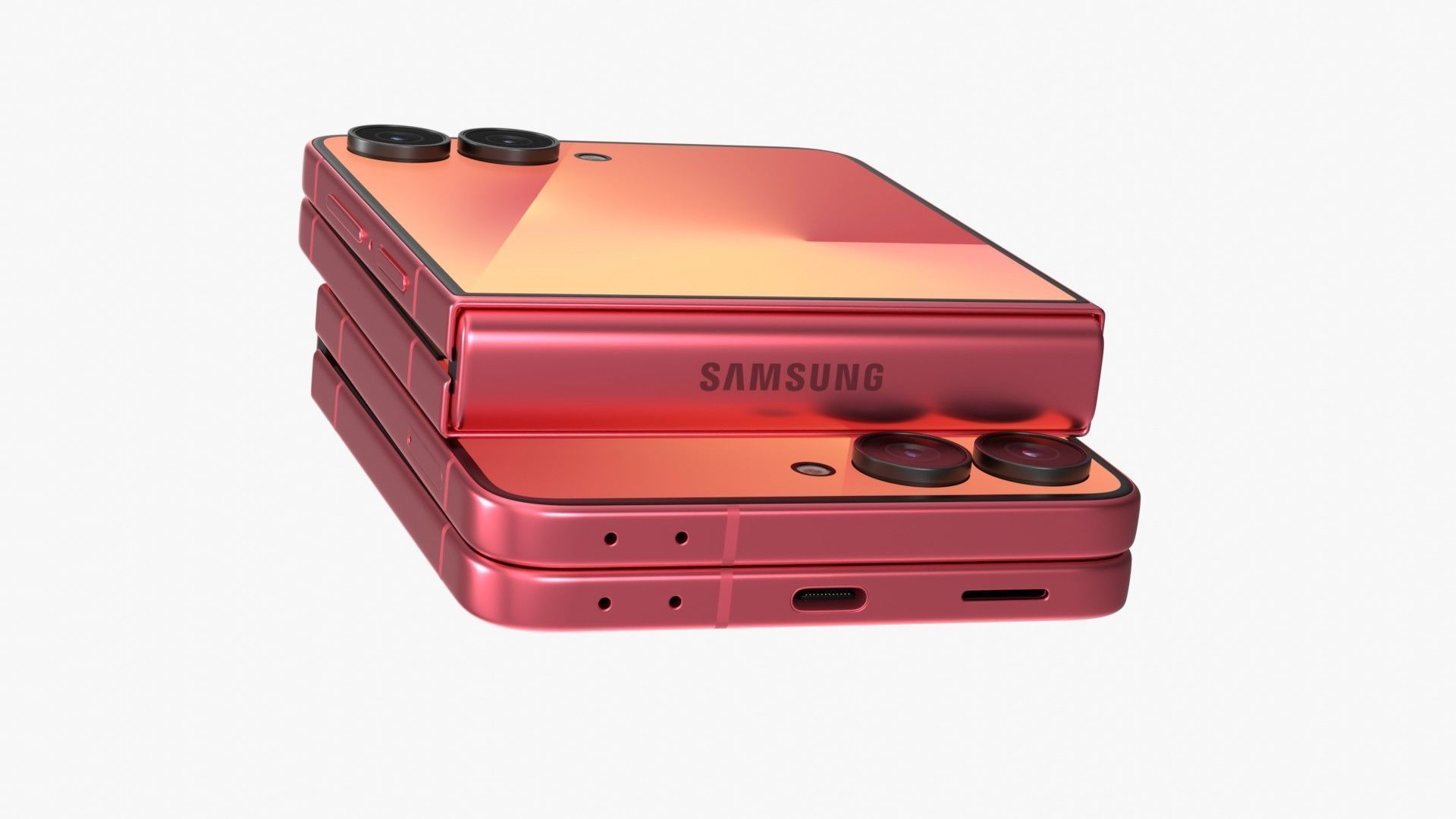 Samsung Galaxy Z Flip 7 Low-poly 3D model_32