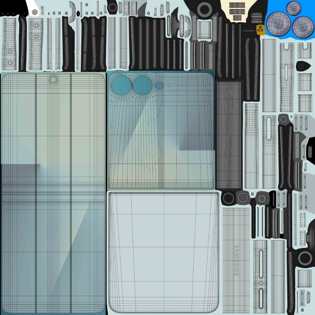 Samsung Galaxy Z Flip 7 Low-poly 3D model_18