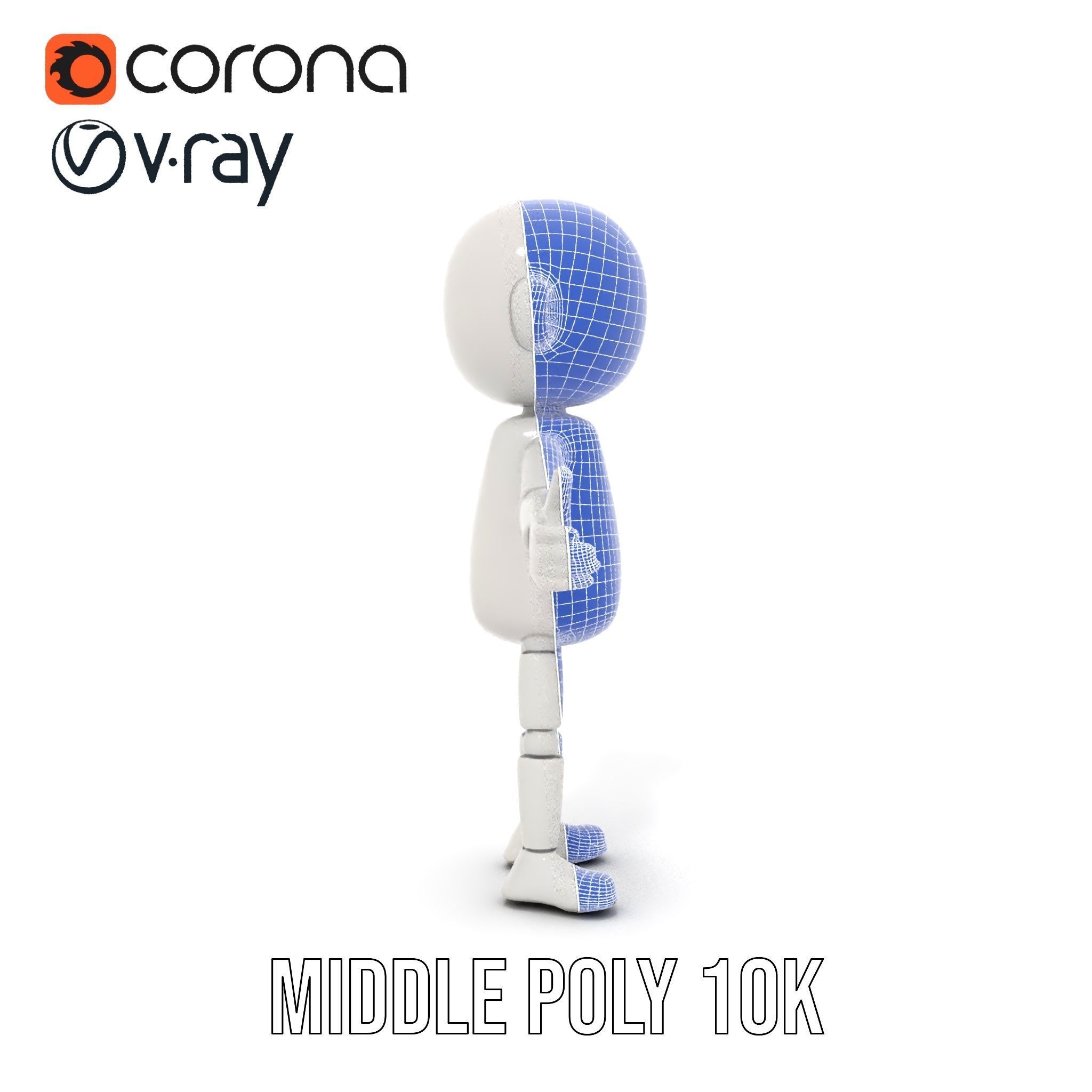 Minimalist Jointed Character Model  Rigged and Animated Low-poly 3D model_27