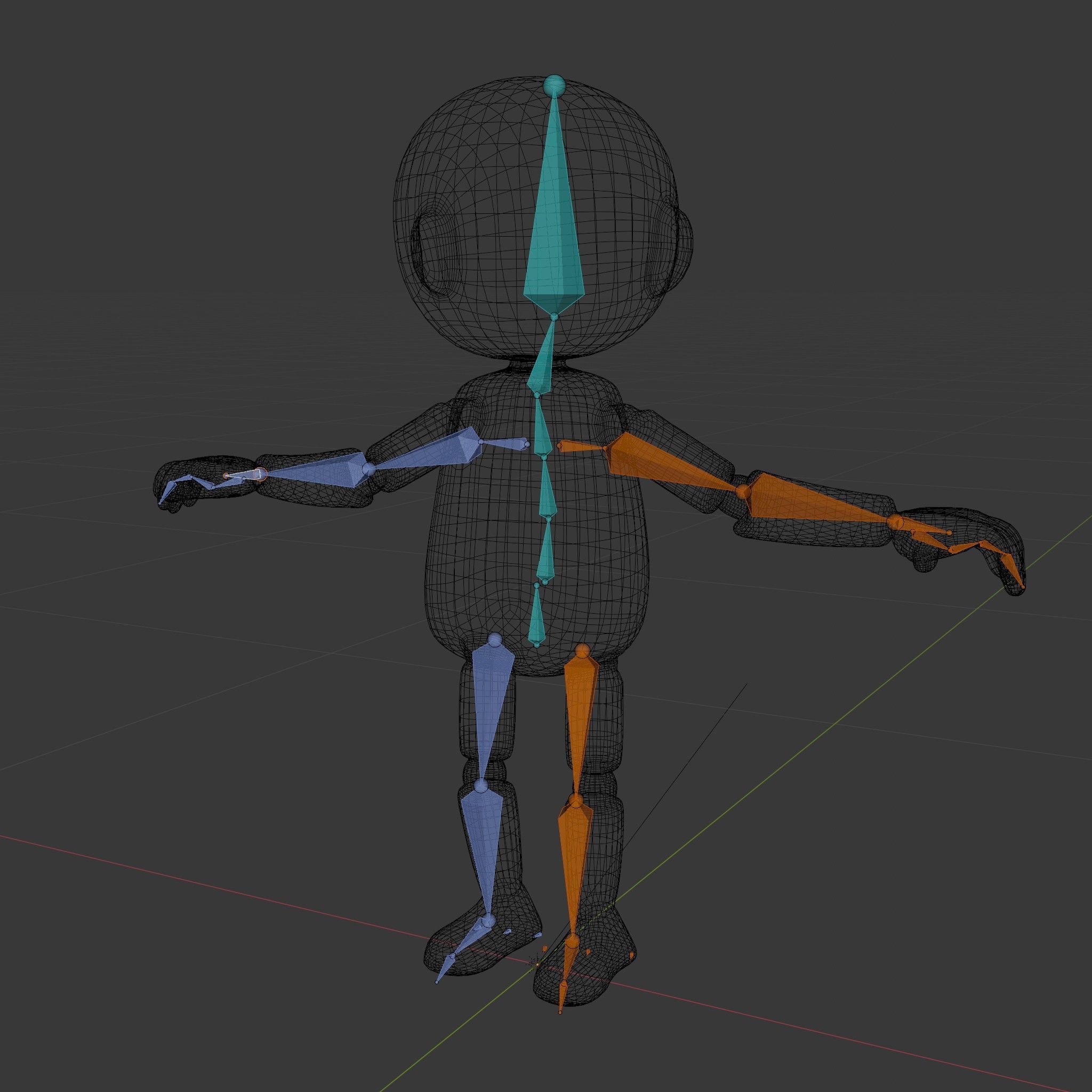 Minimalist Jointed Character Model  Rigged and Animated Low-poly 3D model_6