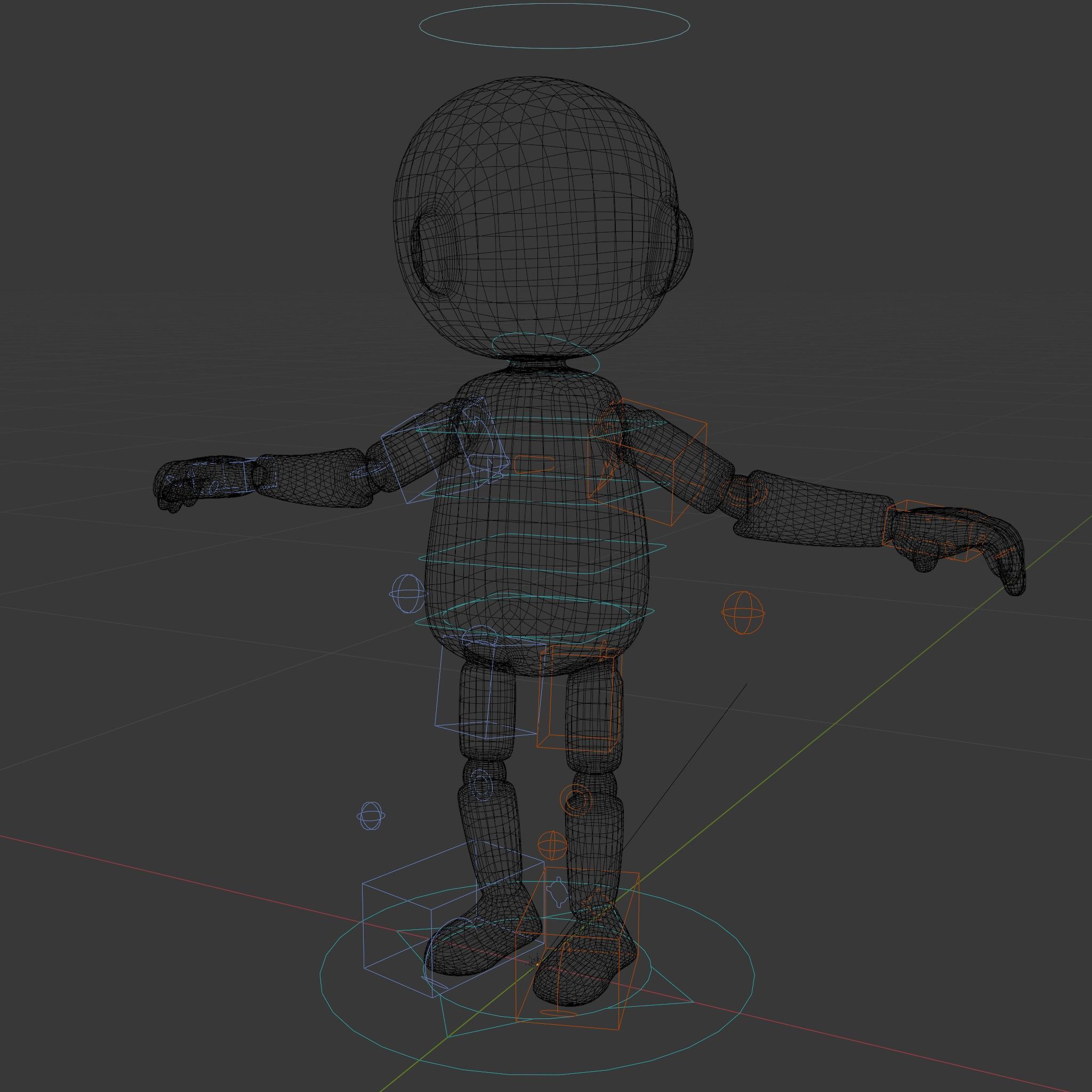 Minimalist Jointed Character Model  Rigged and Animated Low-poly 3D model_5