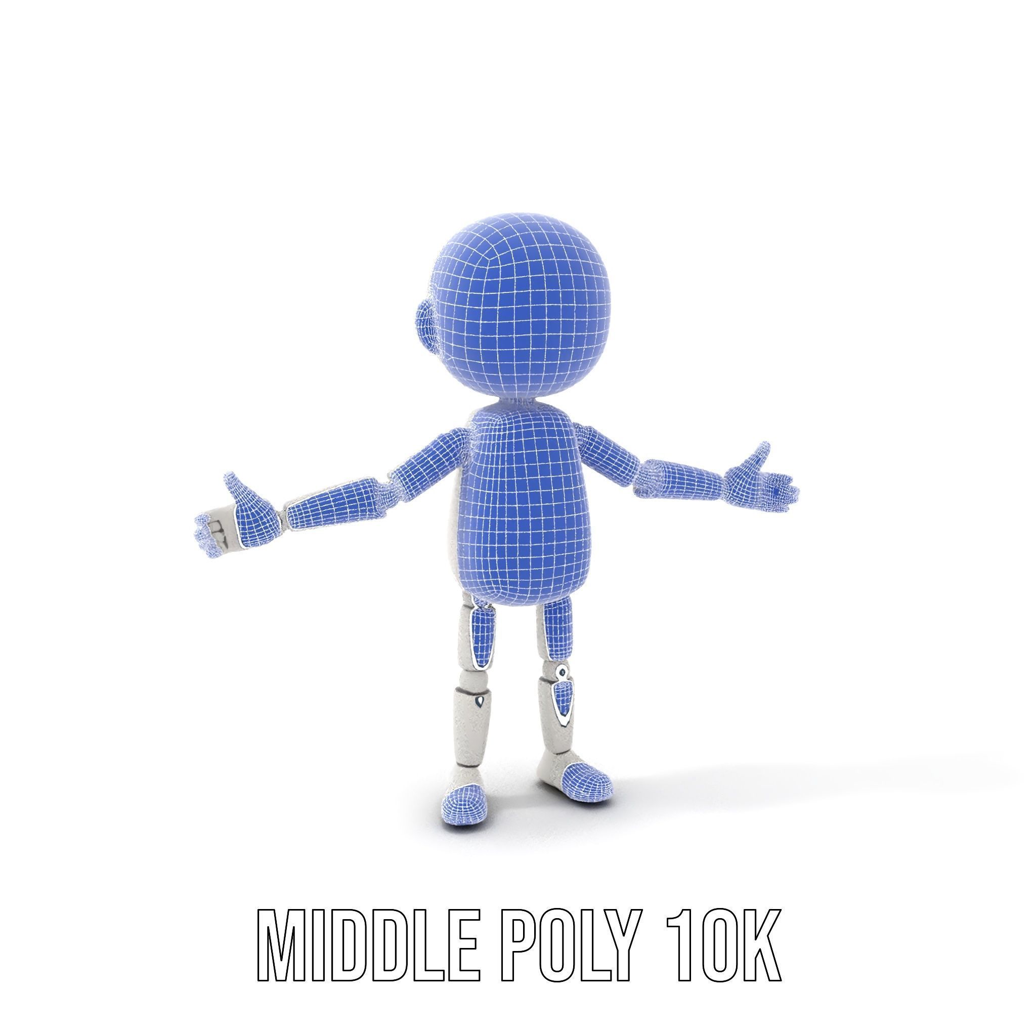 Minimalist Jointed Character Model  Rigged and Animated Low-poly 3D model_32