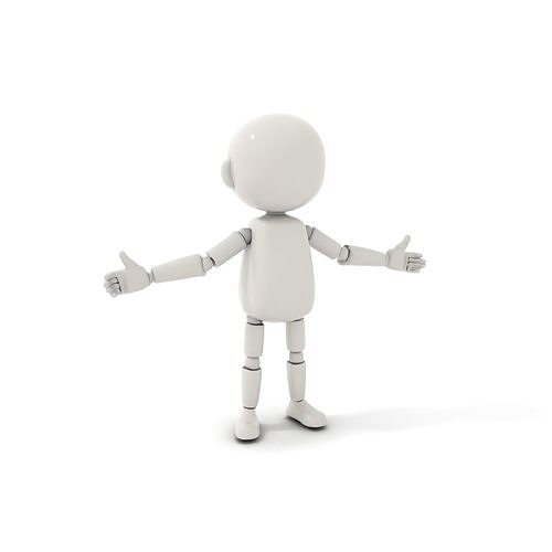 Minimalist Jointed Character Model  Rigged and Animated Low-poly 3D model