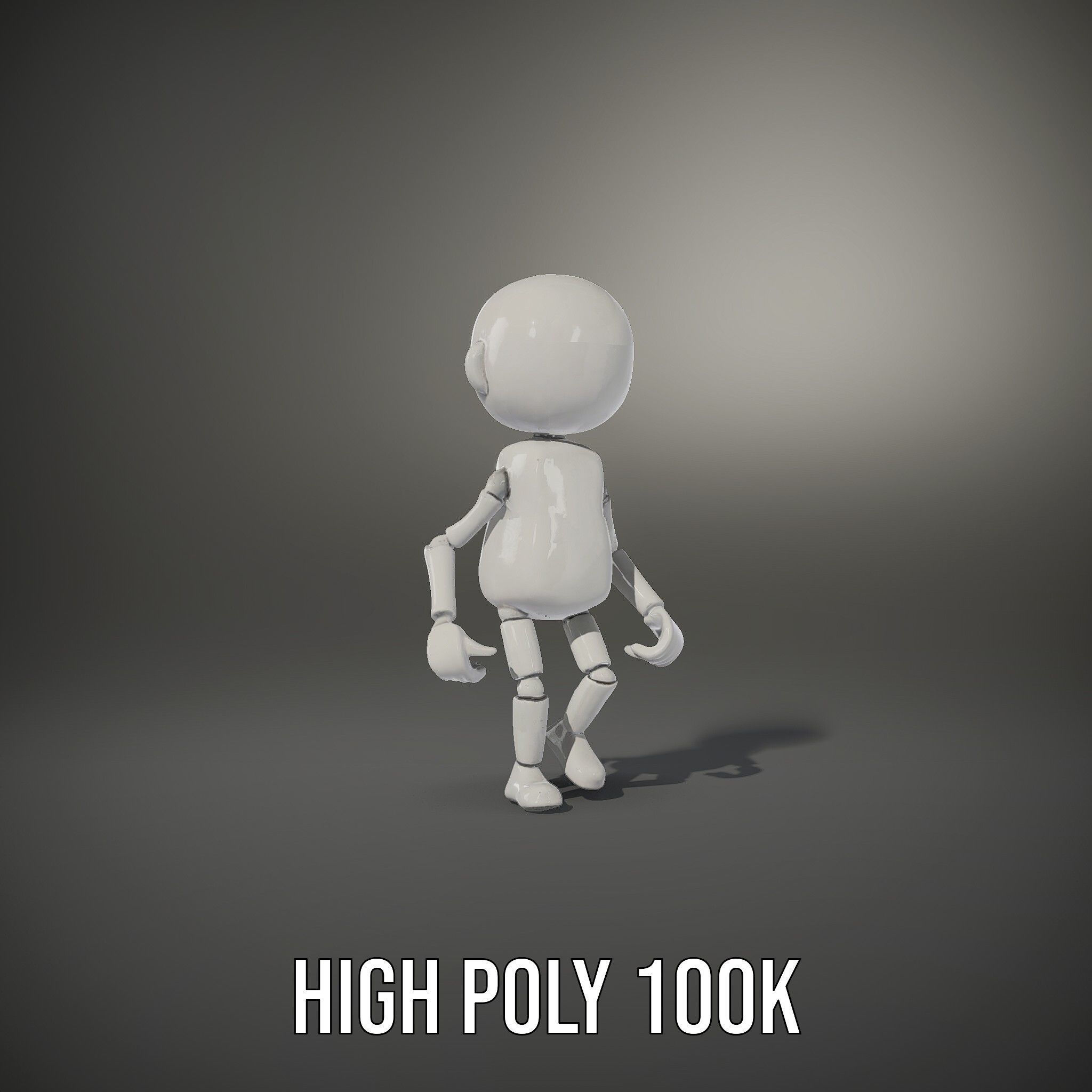 Minimalist Jointed Character Model  Rigged and Animated Low-poly 3D model_20