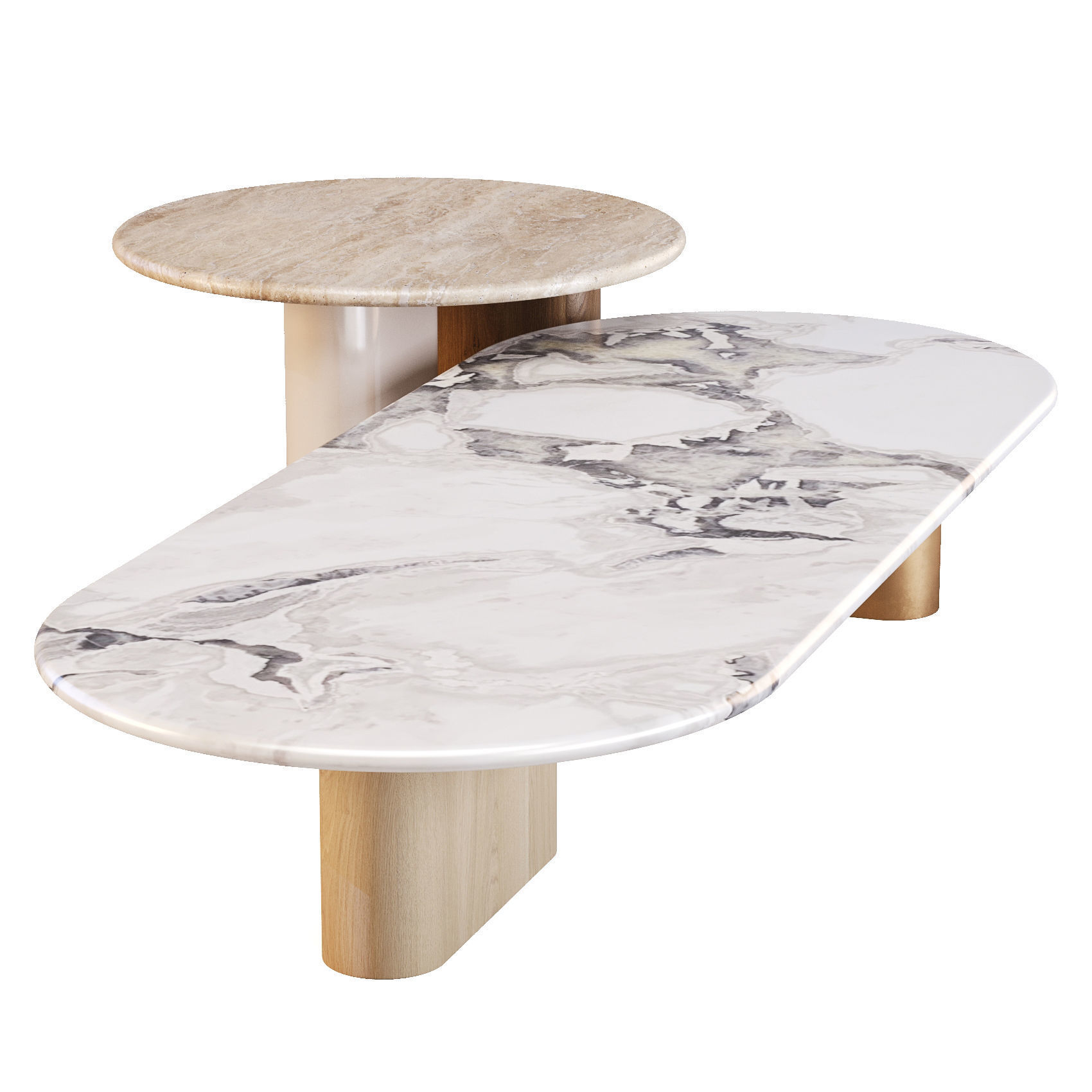 Giulio Marelli OnnO - Coffee and Side Tables Set 01 3D model_4