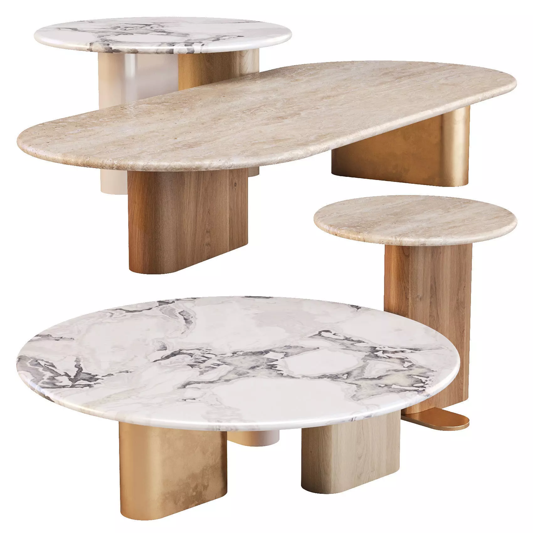 Giulio Marelli OnnO - Coffee and Side Tables Set 01 3D model_0