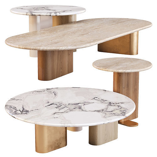 Giulio Marelli OnnO - Coffee and Side Tables Set 01 3D model