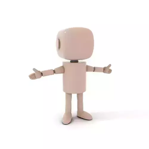 Stylized Brown Character Rigged and Animated