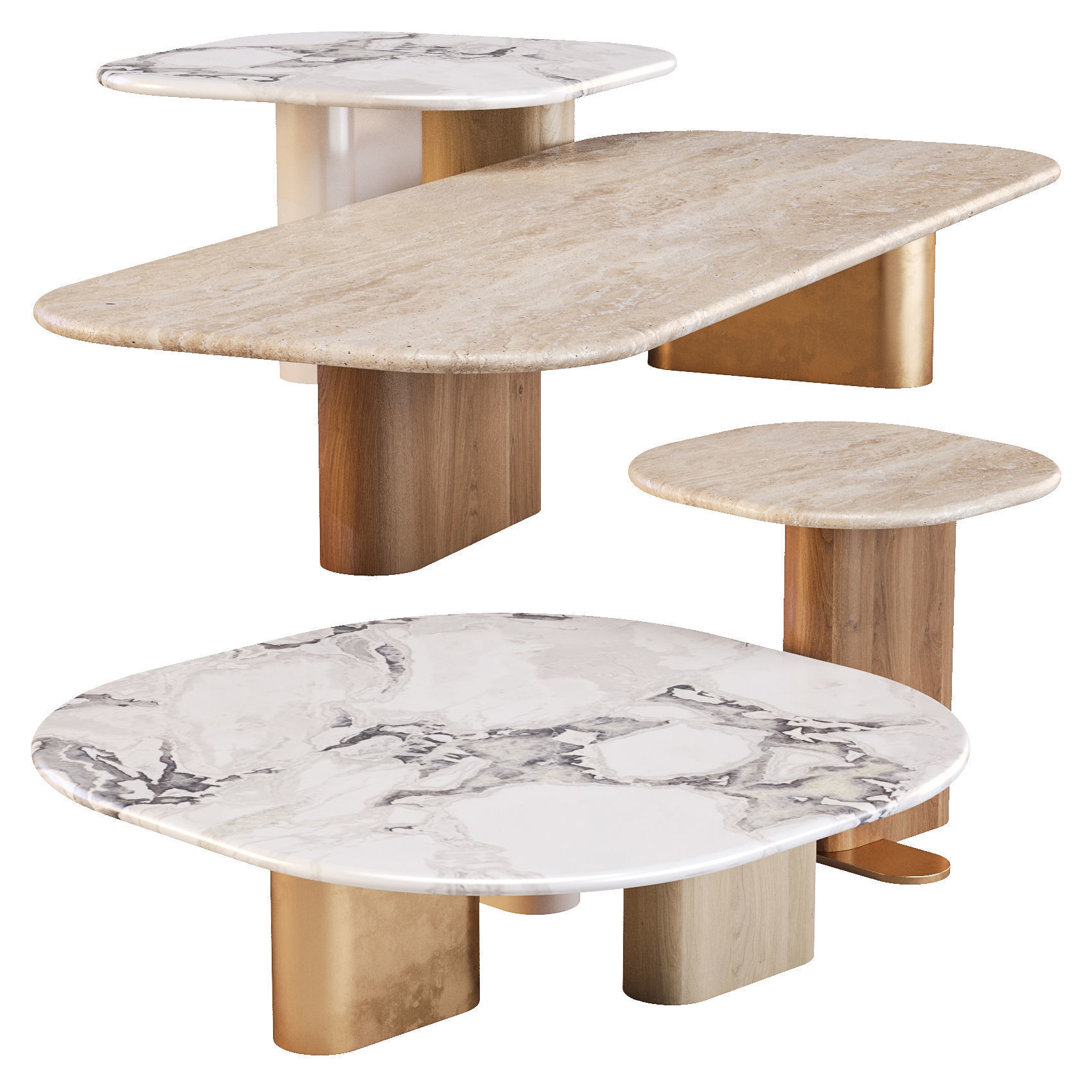 Giulio Marelli OnnO - Coffee and Side Tables Set 02 3D model_5