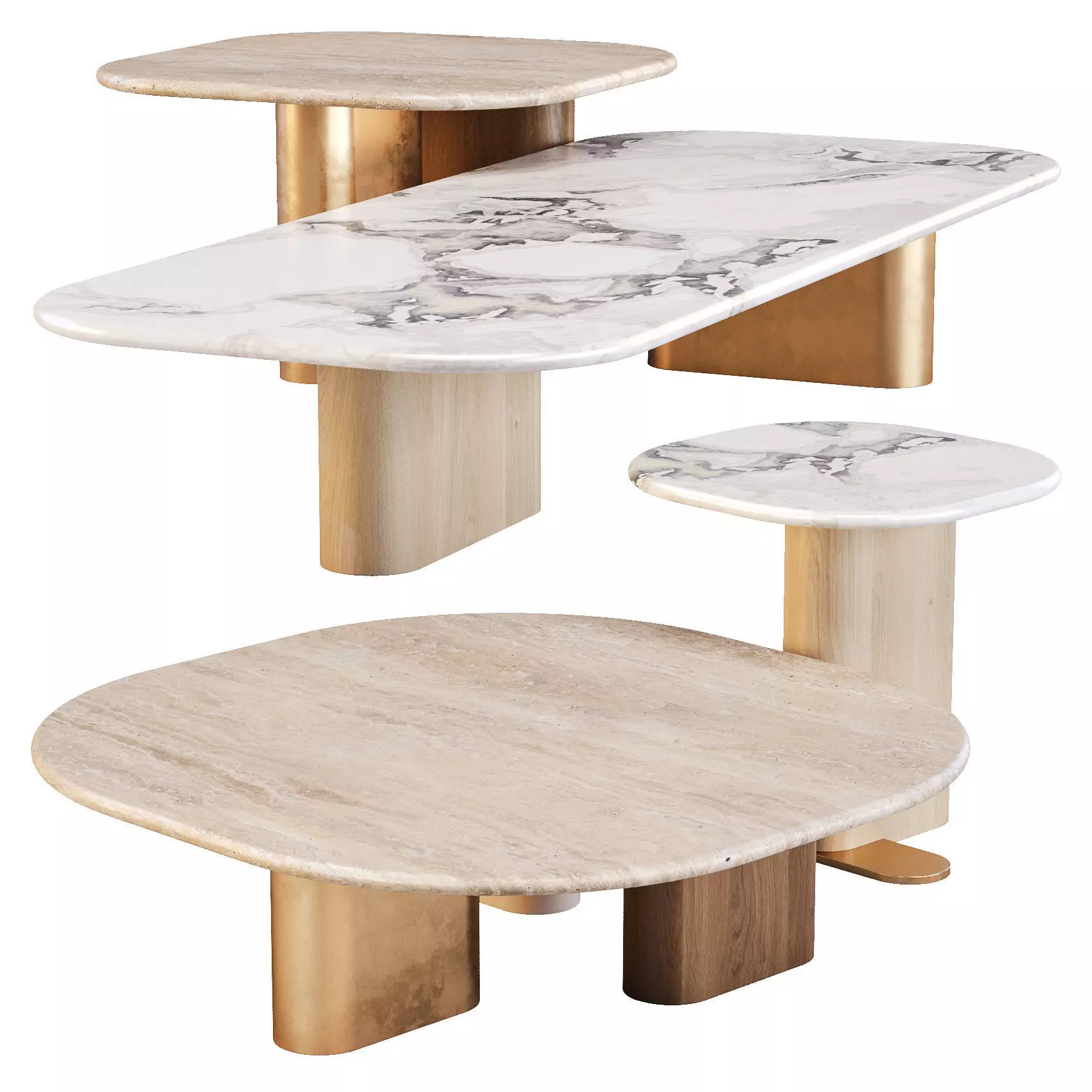 Giulio Marelli OnnO - Coffee and Side Tables Set 02 3D model_0