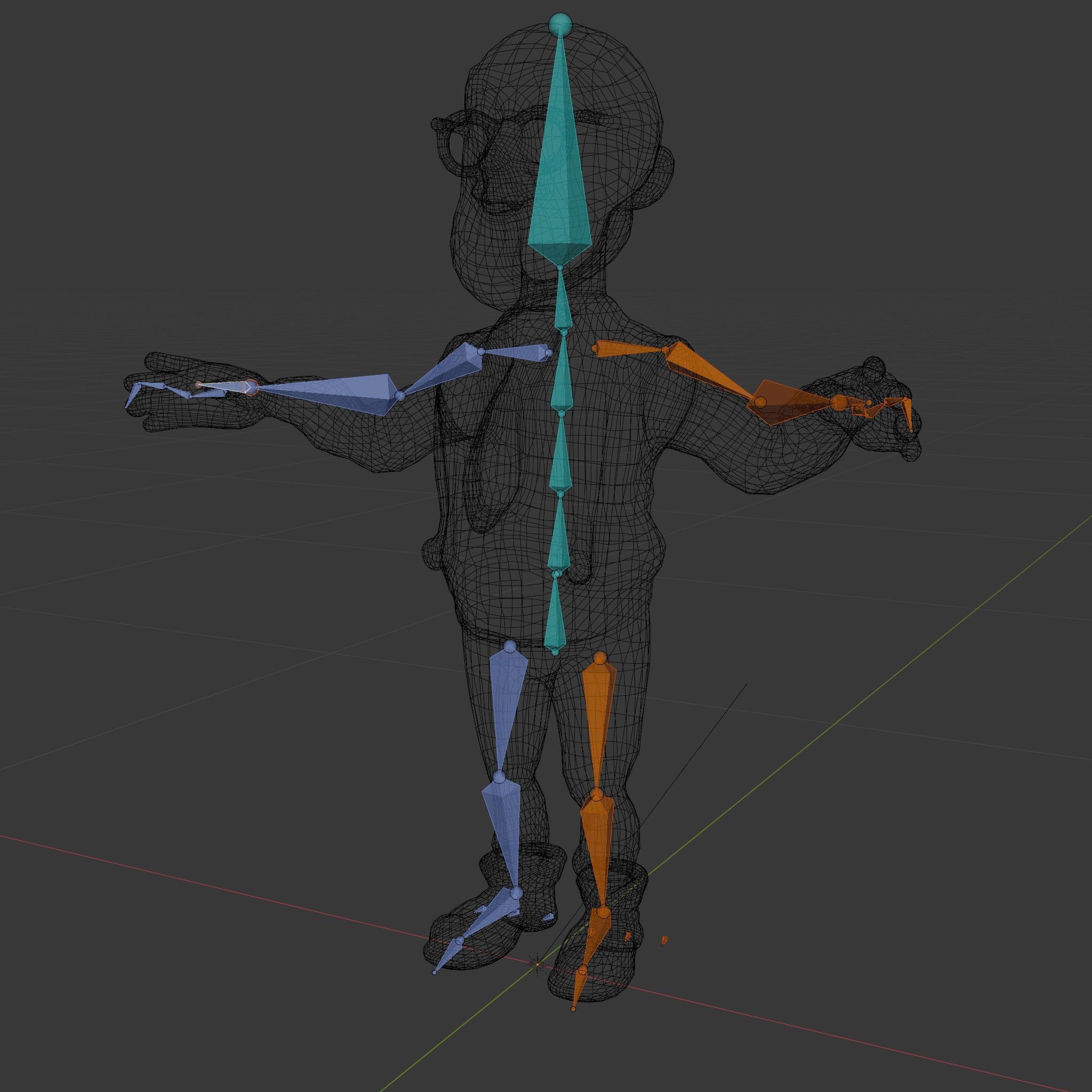 Professor Character Rigged and Animated with Distinctive Bear... Low-poly 3D model_6