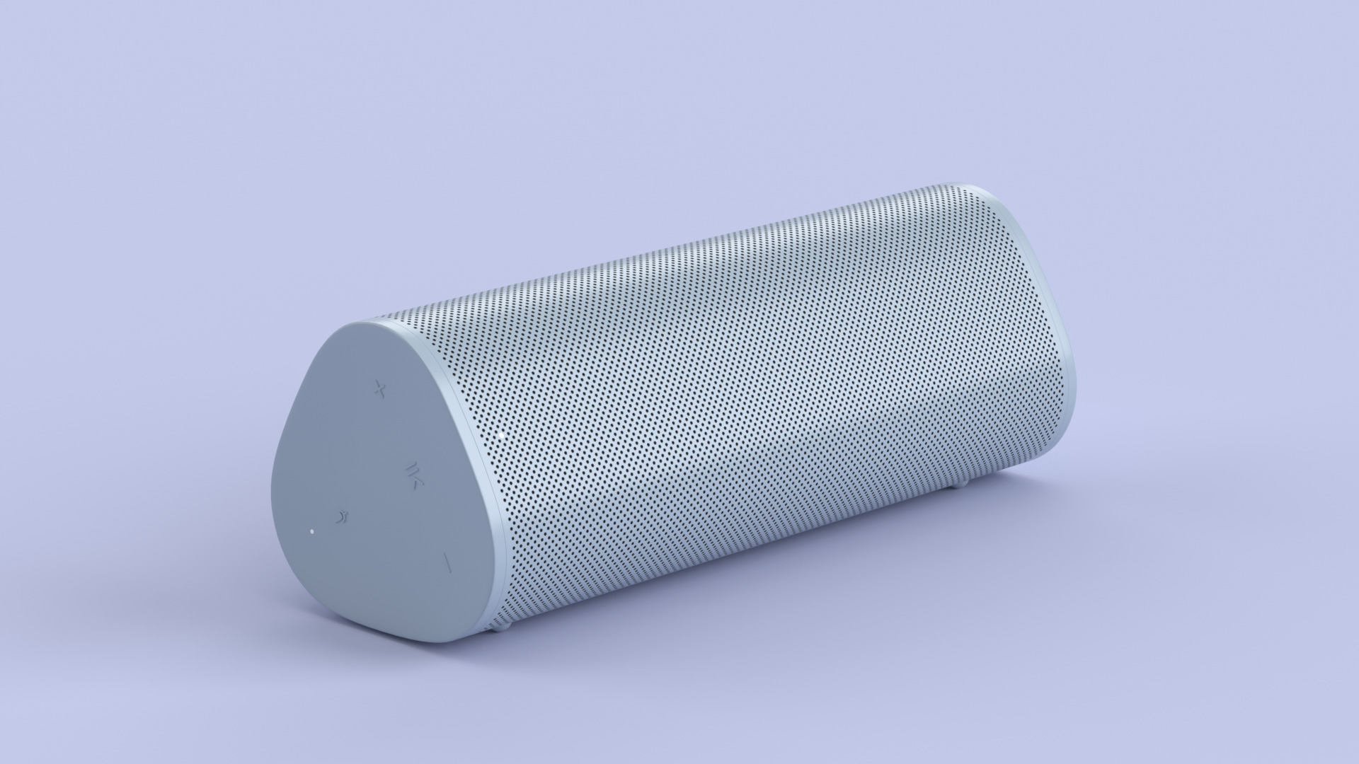 Ultra Portable Smart Speaker Blue Low-poly 3D model_4