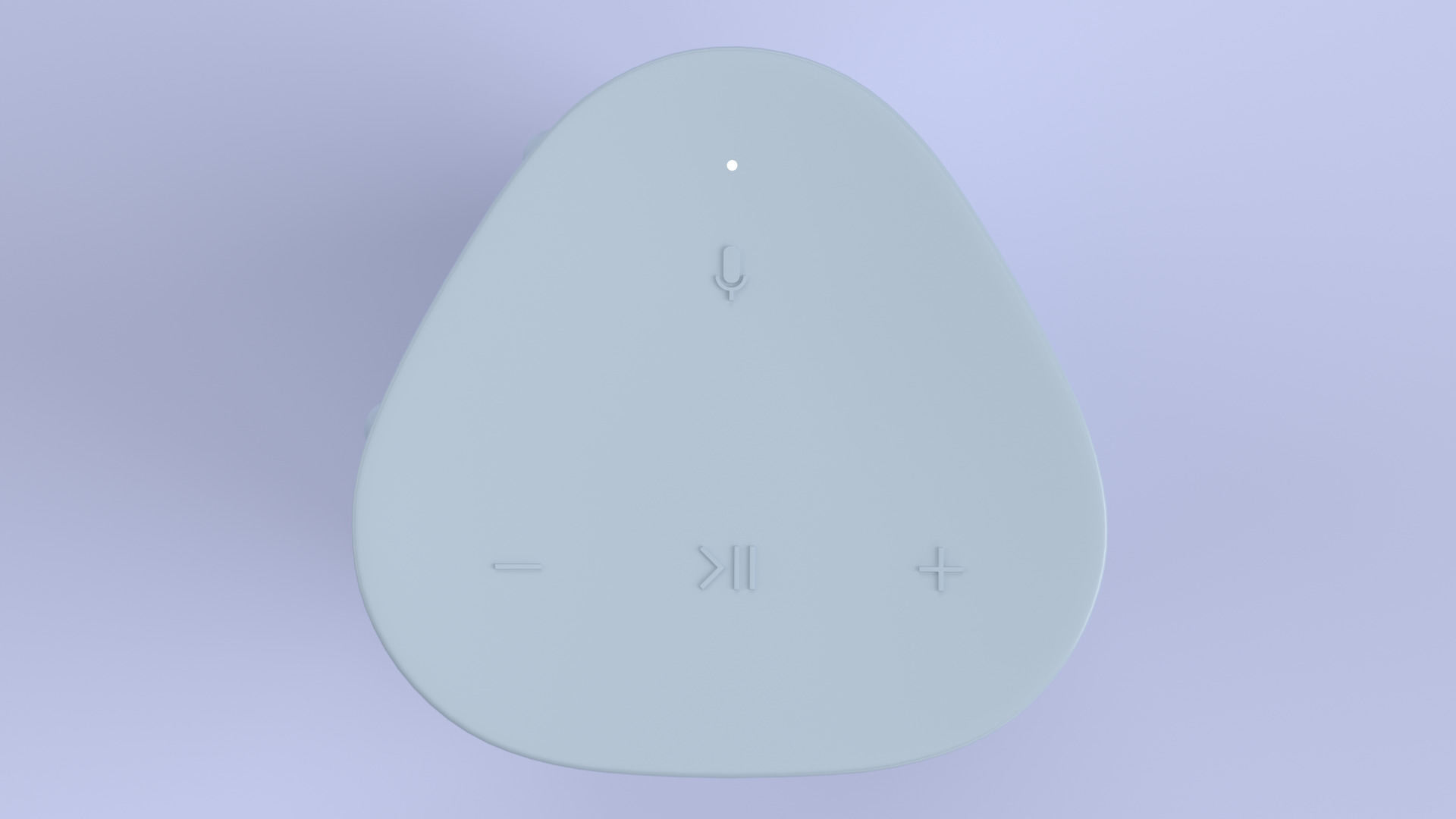 Ultra Portable Smart Speaker Blue Low-poly 3D model_2