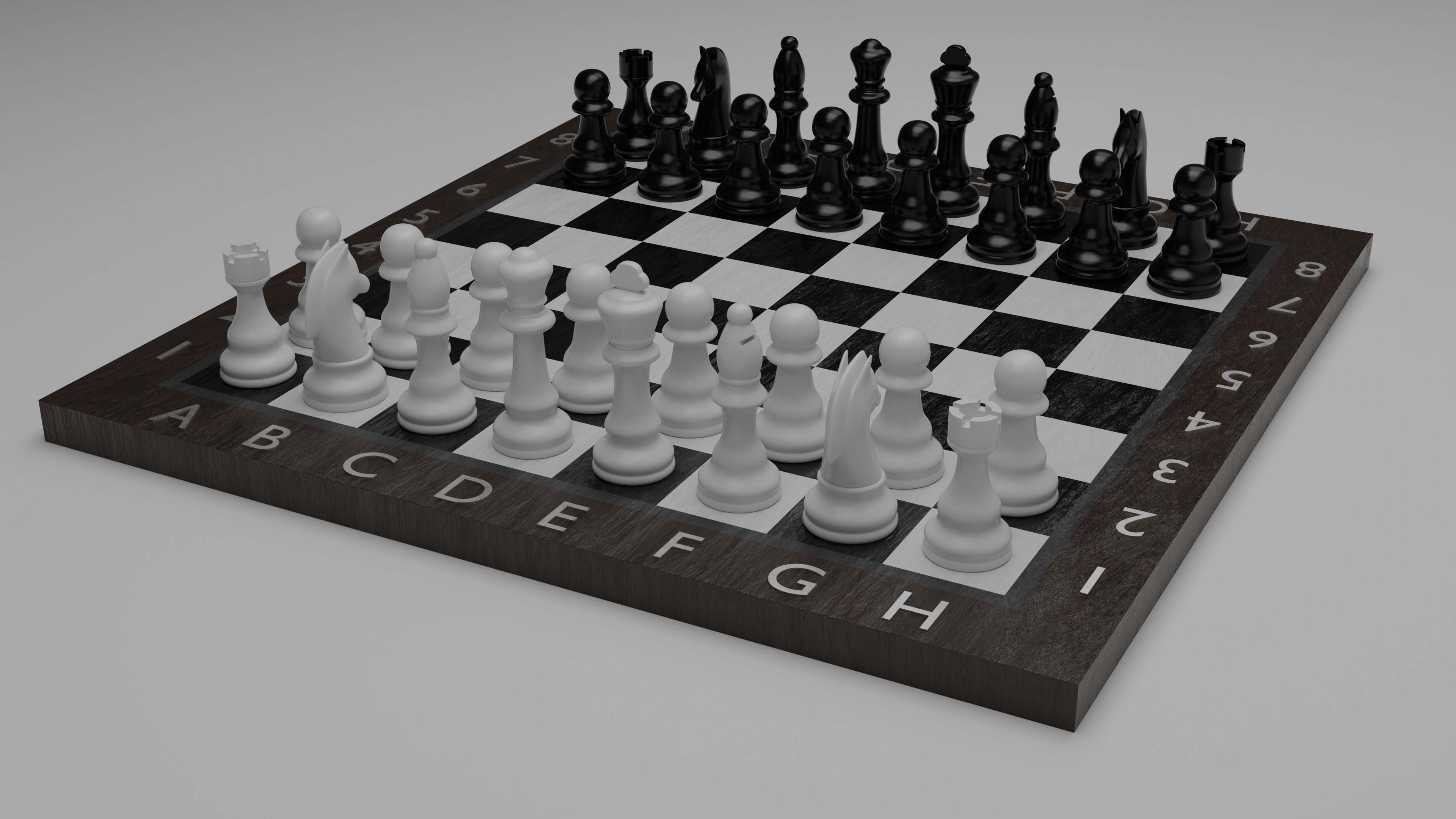 Chessboard 3D model_3