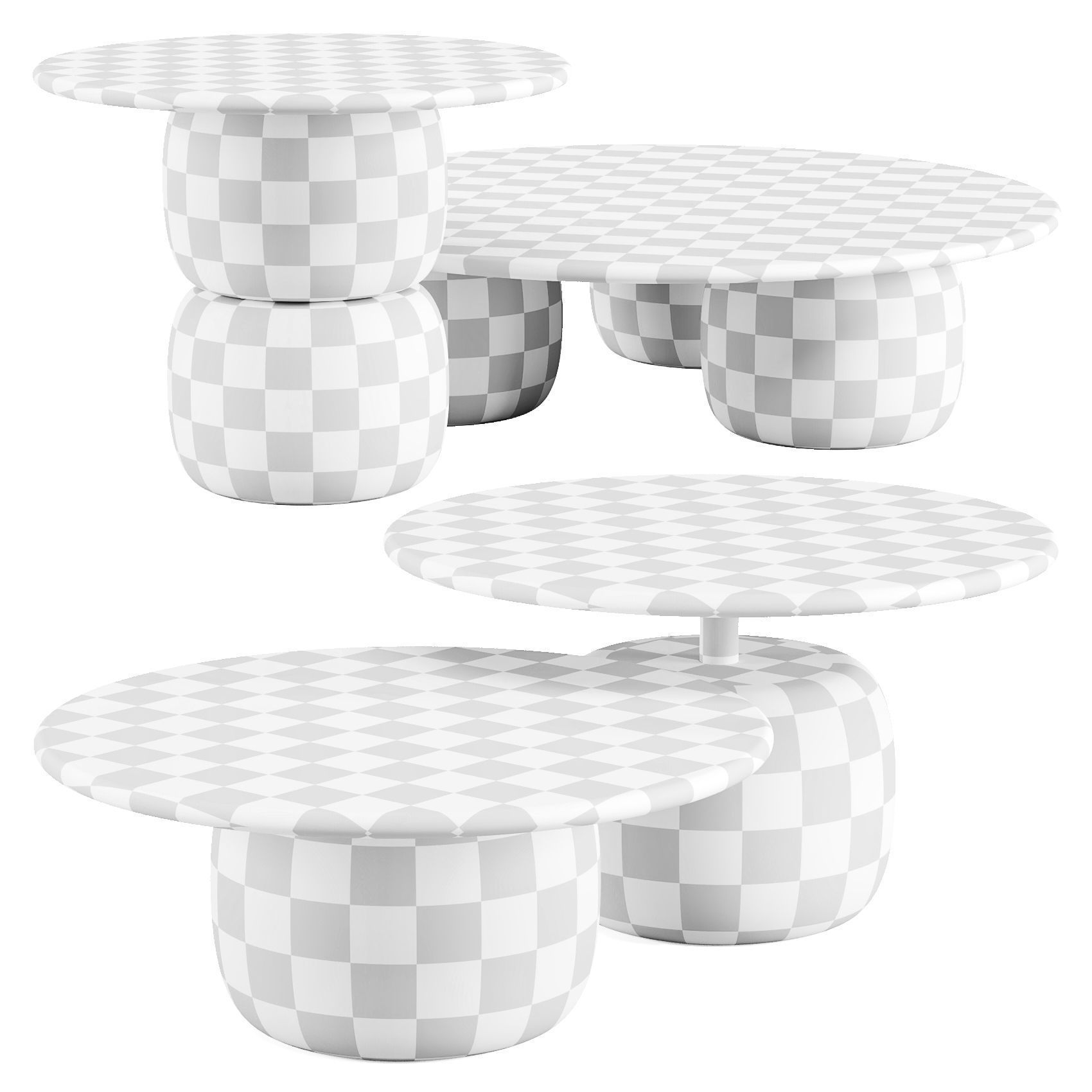 Giulio Marelli Lua - Coffee and Side Tables 3D model_6