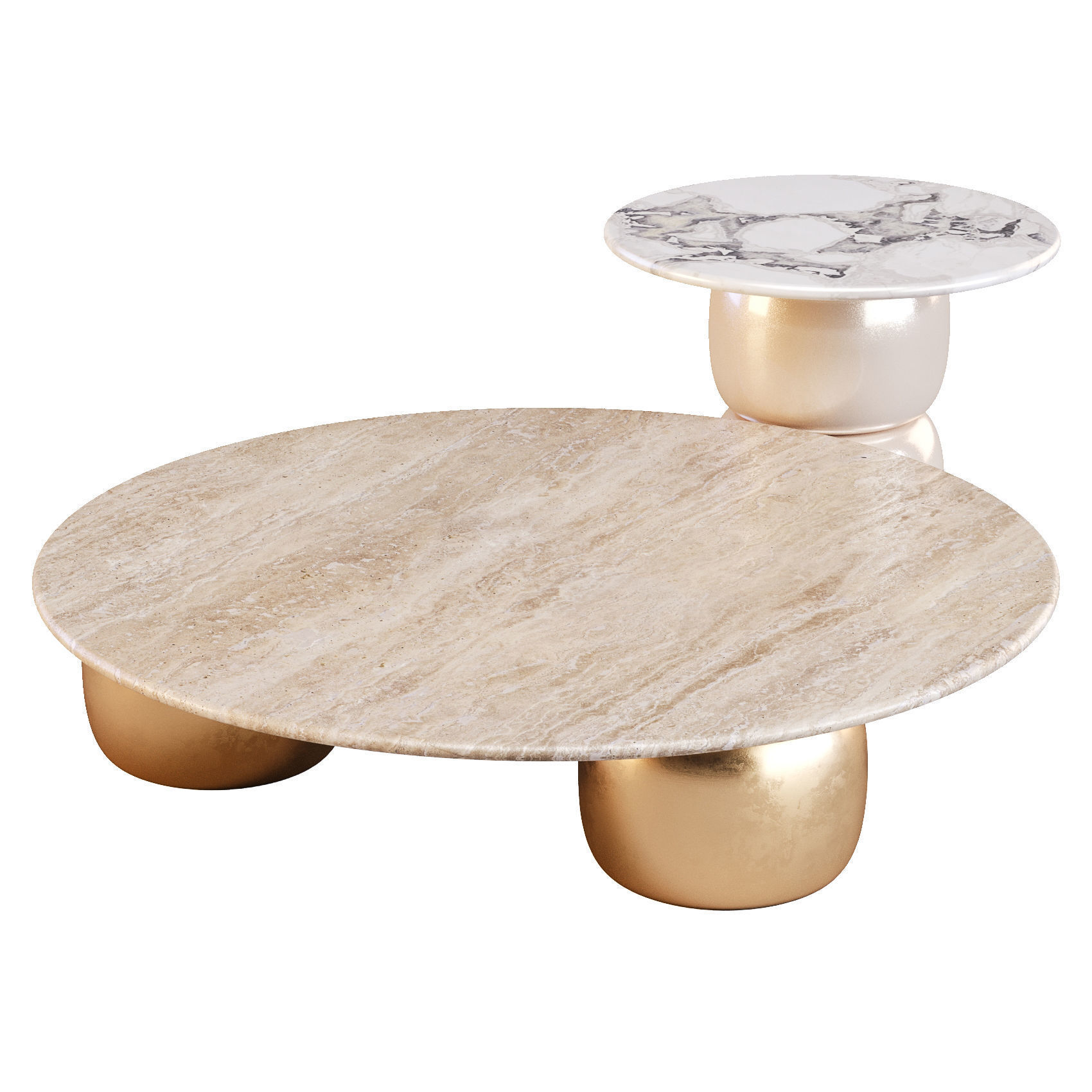 Giulio Marelli Lua - Coffee and Side Tables 3D model_2