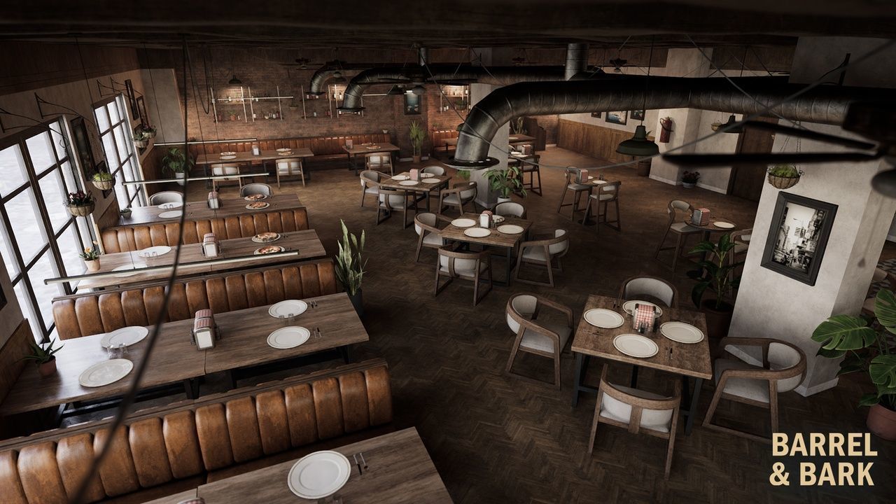 Pizza Restaurant Environment Low-poly 3D model_4