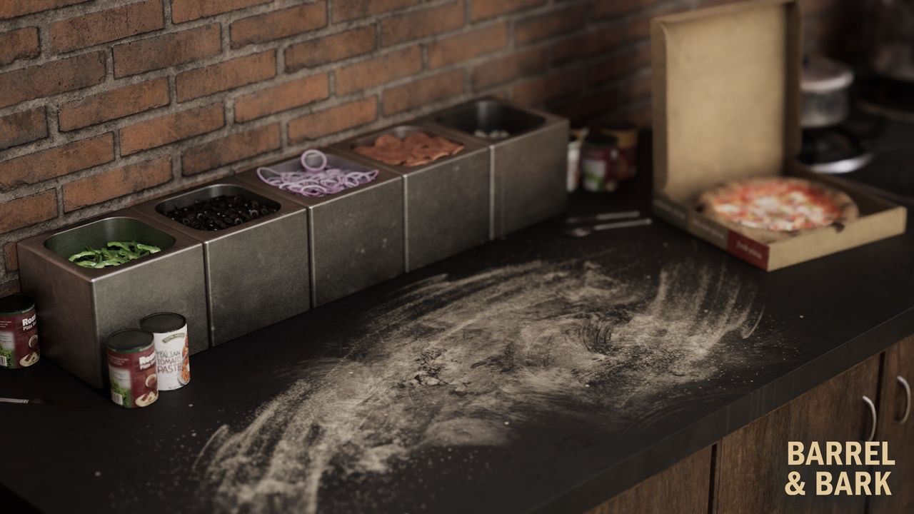 Pizza Restaurant Environment Low-poly 3D model_8