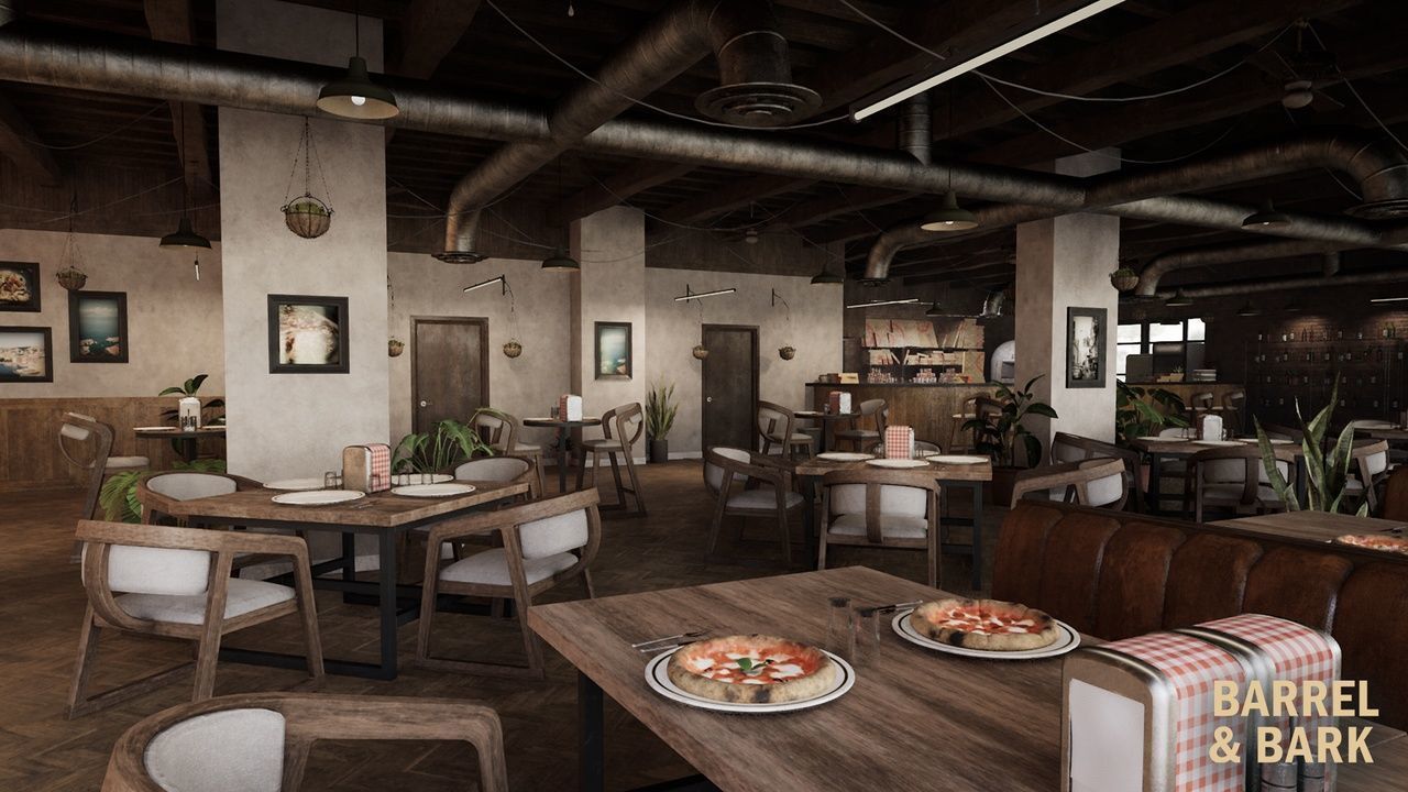 Pizza Restaurant Environment Low-poly 3D model_11