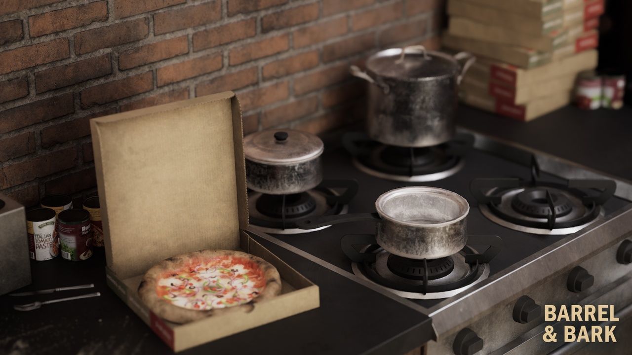 Pizza Restaurant Environment Low-poly 3D model_12