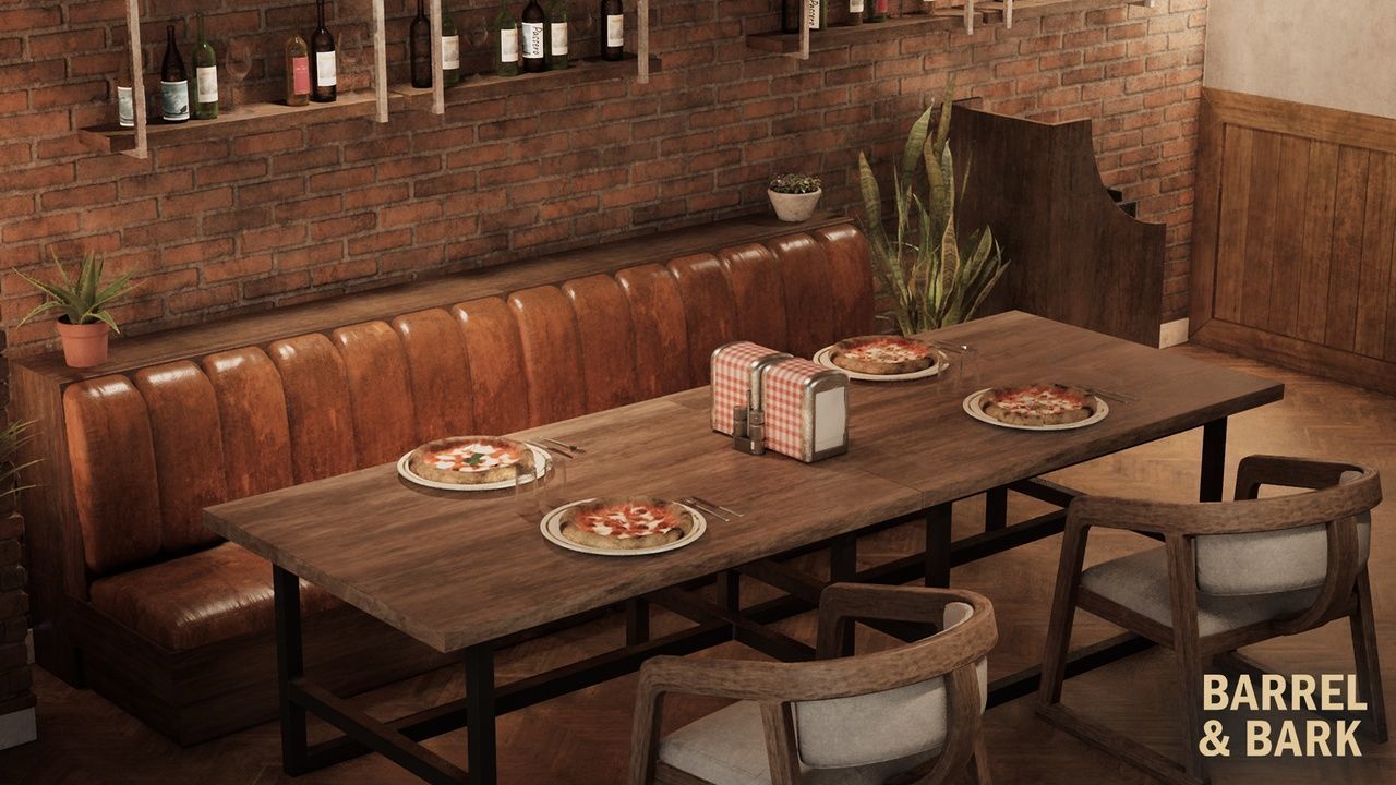 Pizza Restaurant Environment Low-poly 3D model_9
