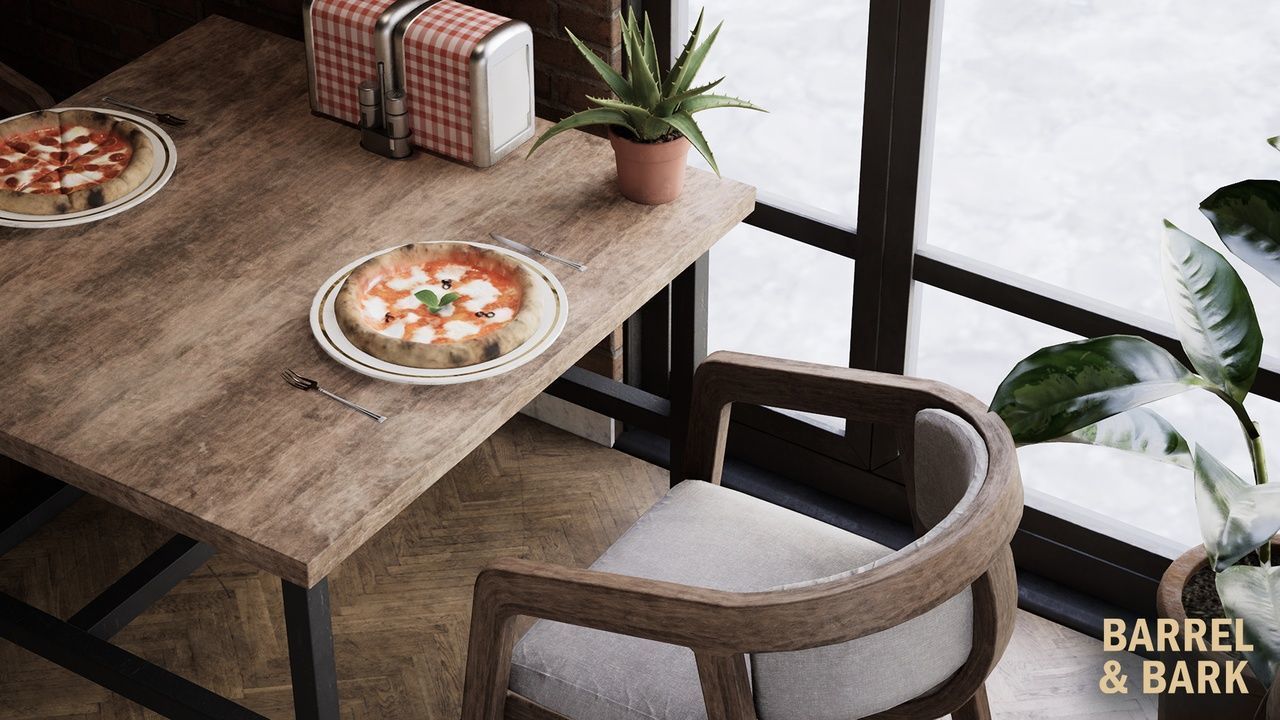 Pizza Restaurant Environment Low-poly 3D model_13