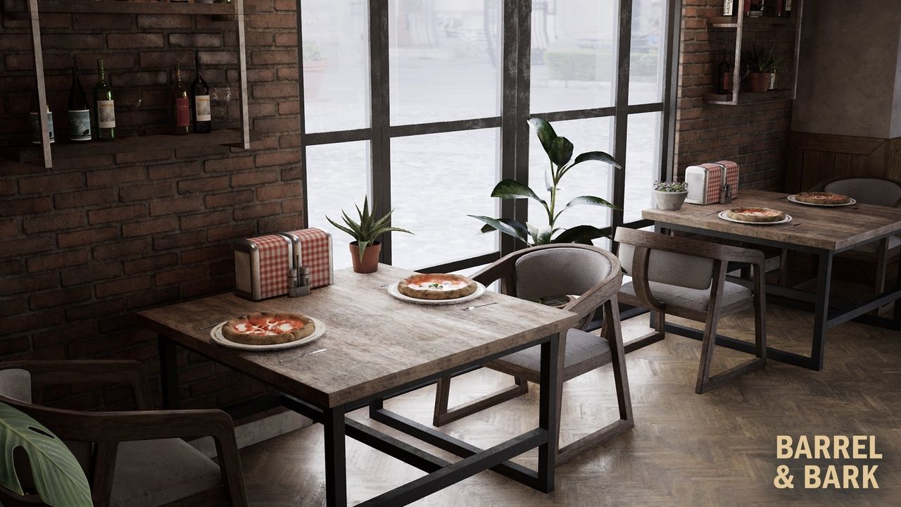 Pizza Restaurant Environment Low-poly 3D model_19