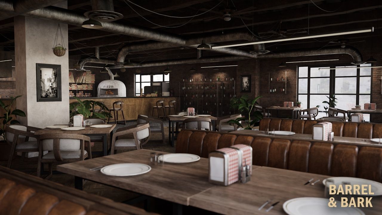 Pizza Restaurant Environment Low-poly 3D model_7