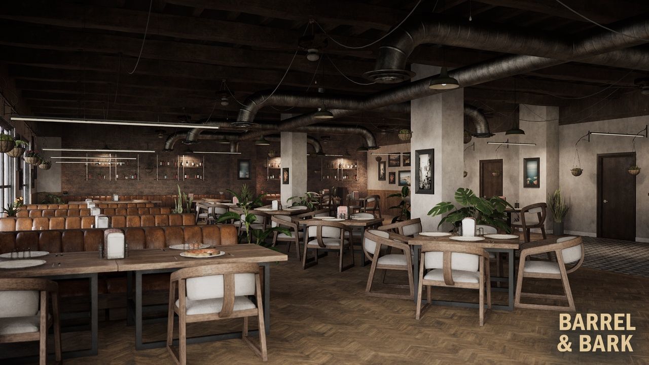 Pizza Restaurant Environment Low-poly 3D model_6