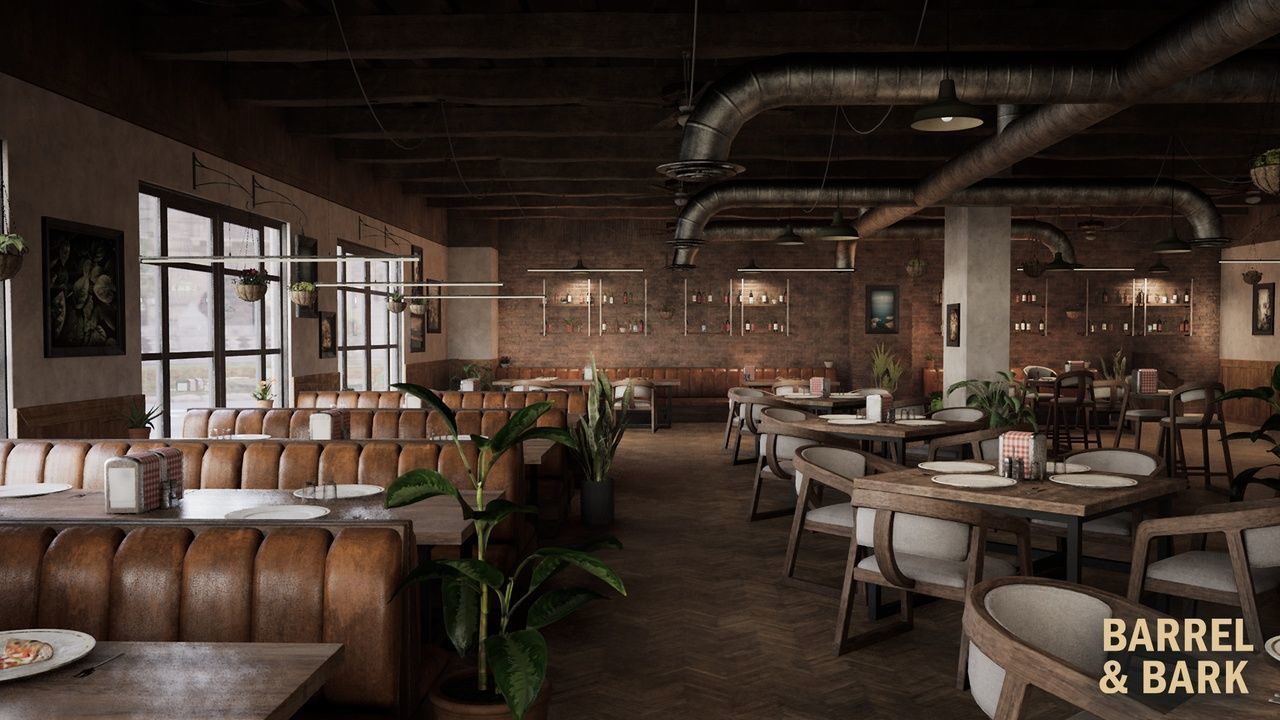 Pizza Restaurant Environment Low-poly 3D model_5