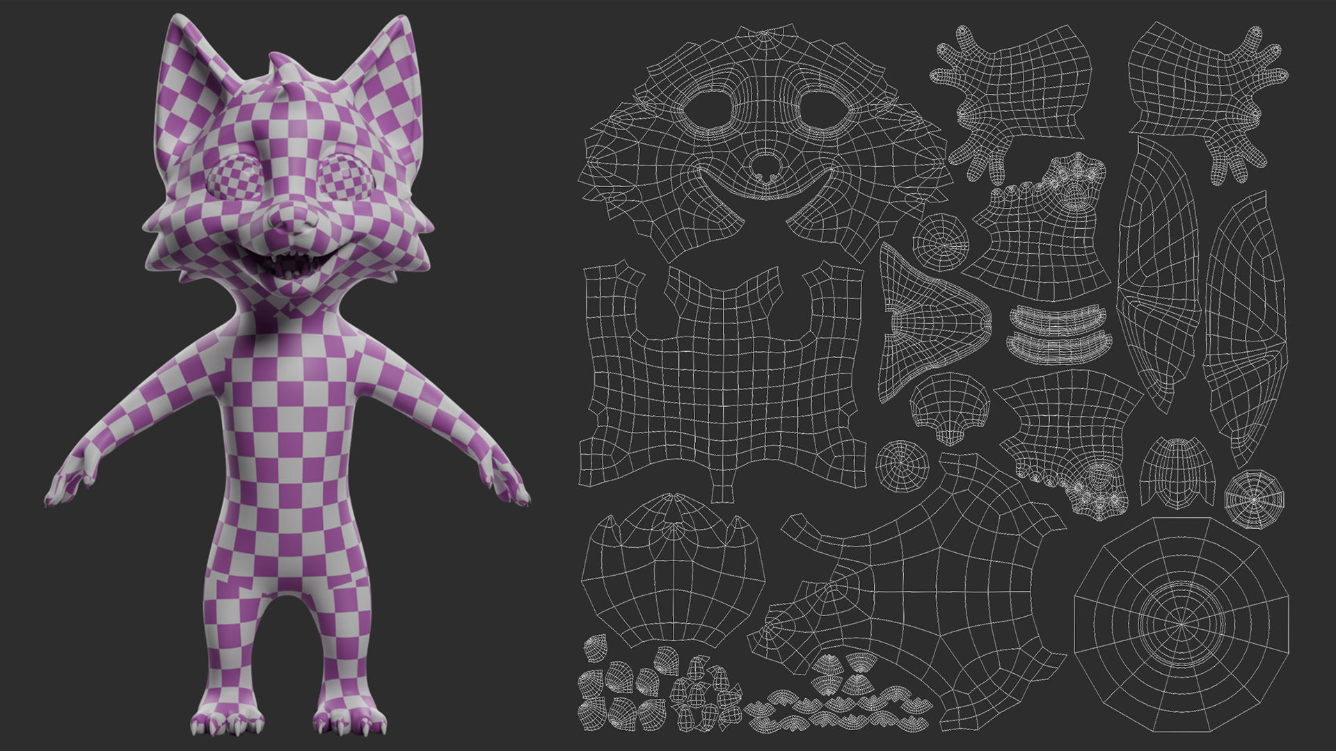 Dog Cartoon Low-poly 3D model_7