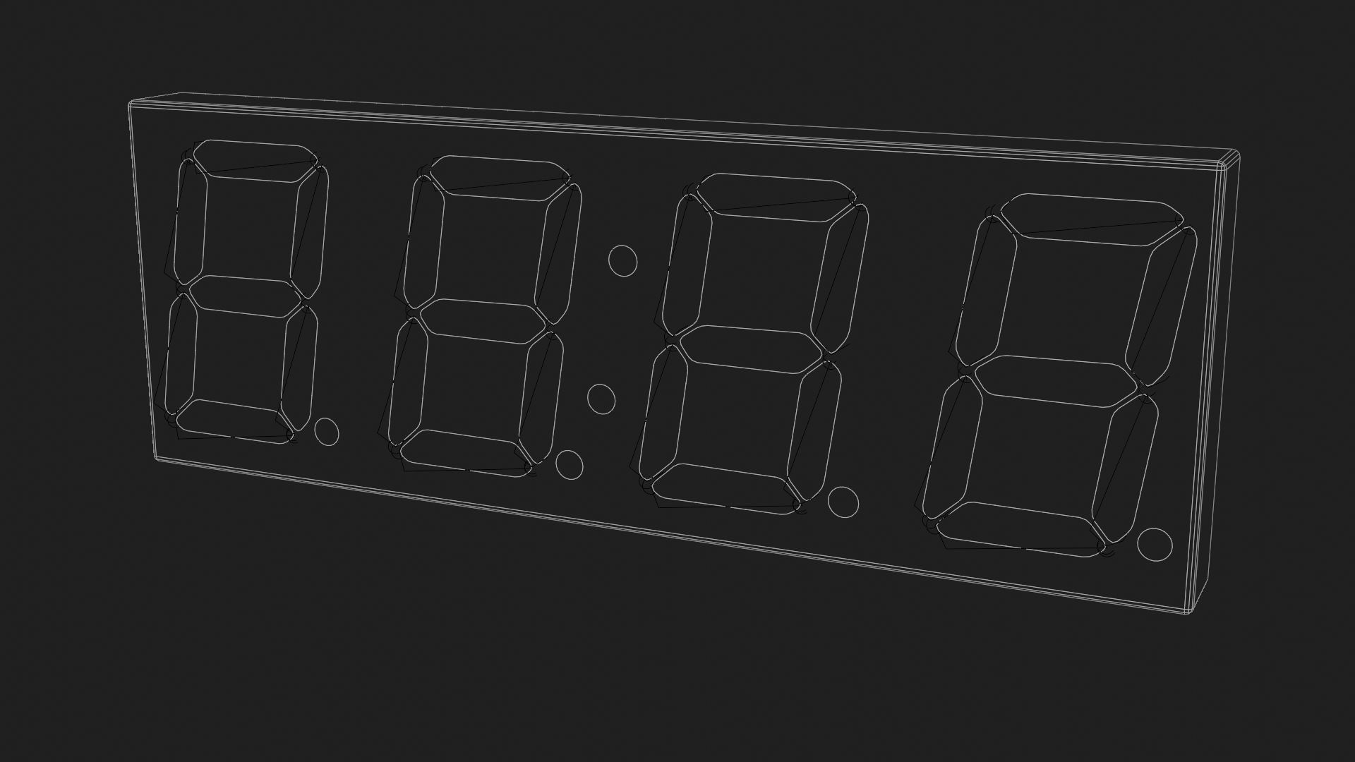 10 Minute Countdown 7 Segment Display 24fps Low-poly 3D model_5