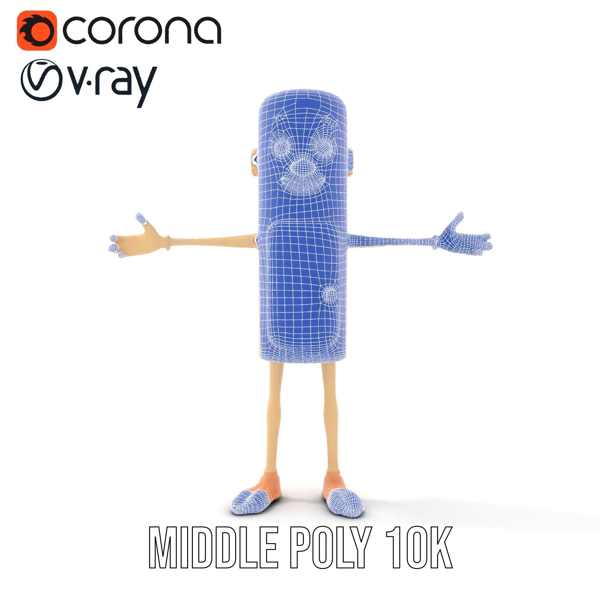 Playful Cartoon Fridge Character Rigged and Animated Low-poly 3D model_33