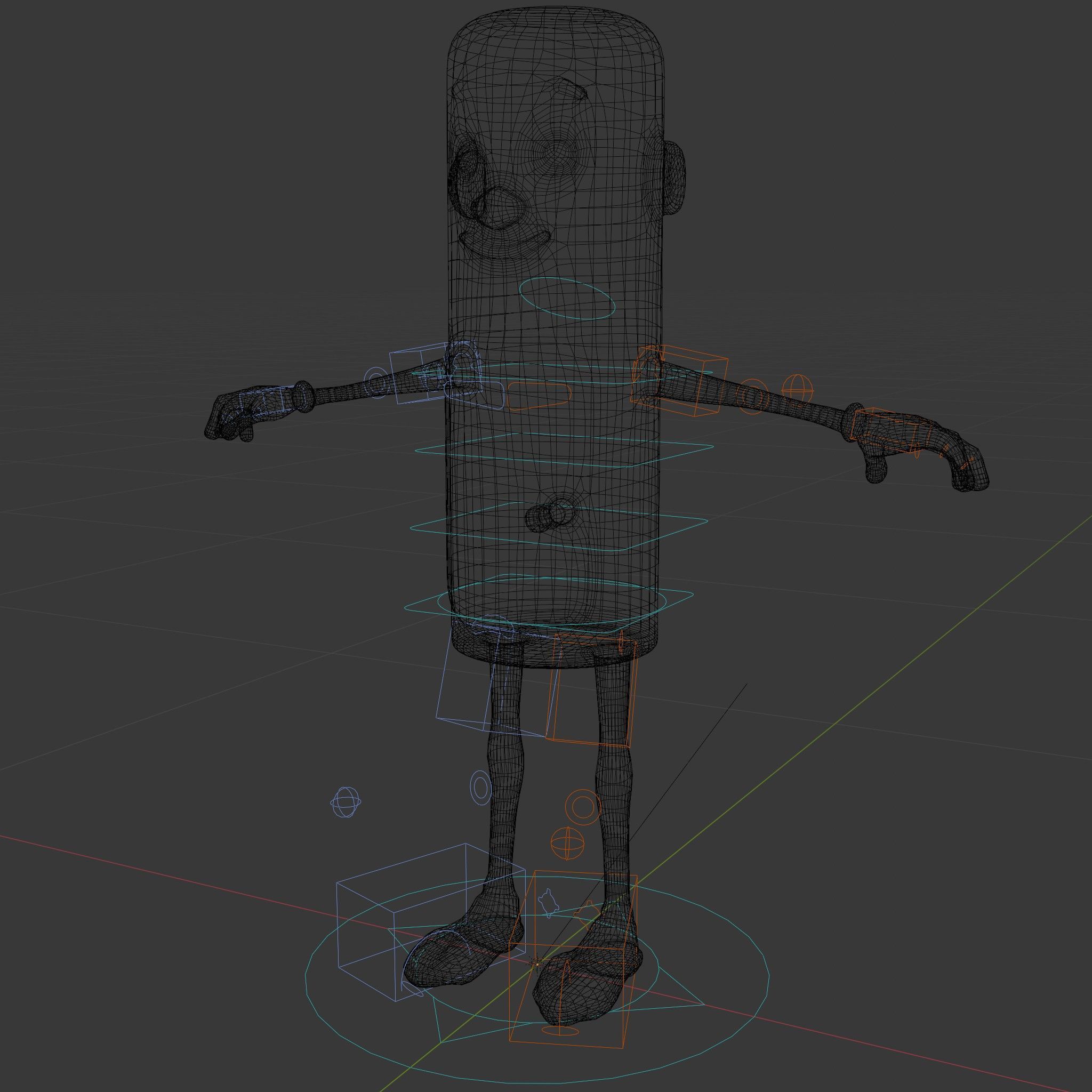 Playful Cartoon Fridge Character Rigged and Animated Low-poly 3D model_6