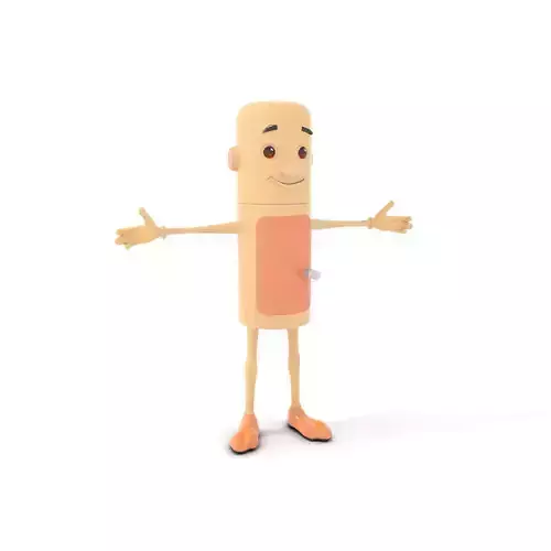 Playful Cartoon Fridge Character  Rigged and Animated