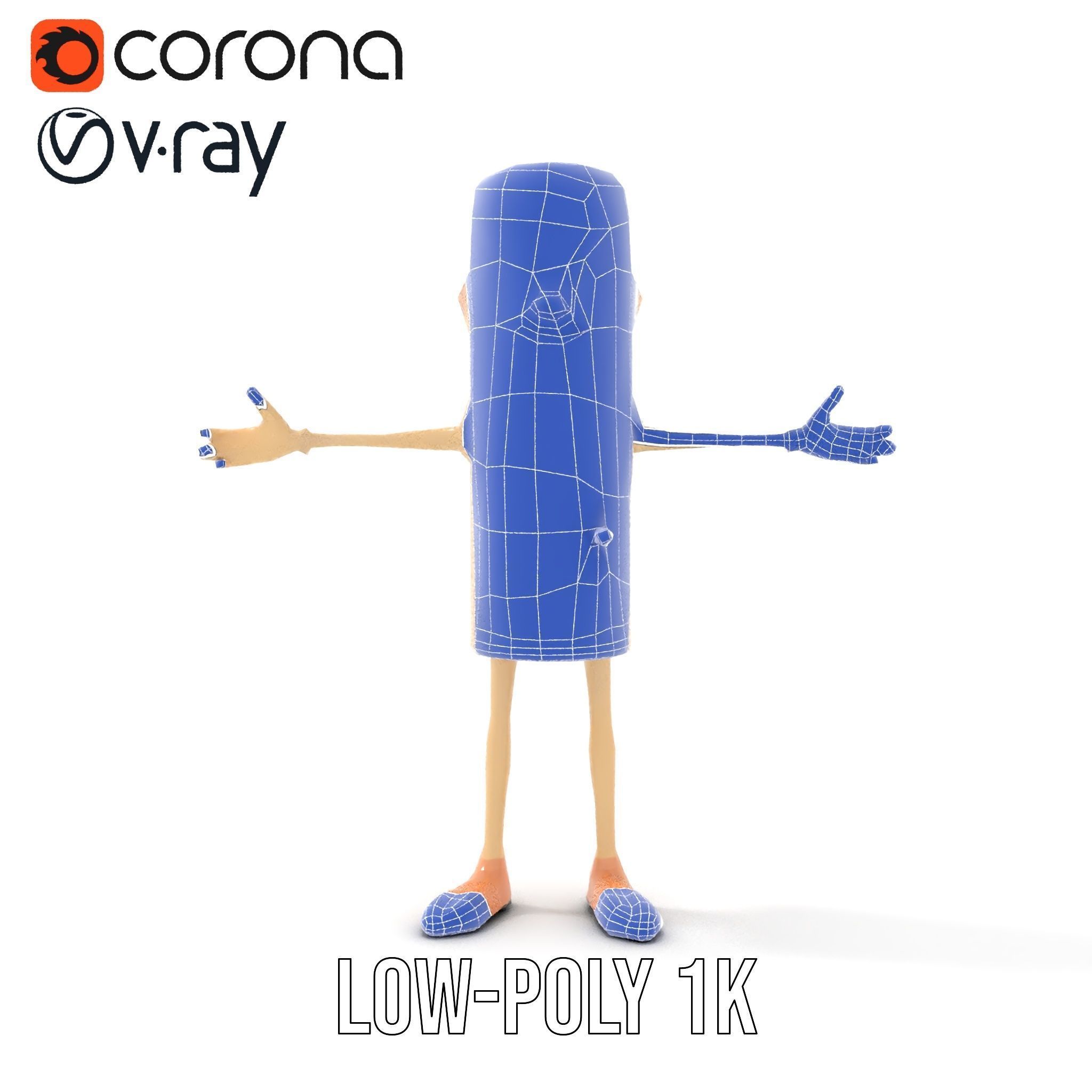 Playful Cartoon Fridge Character Rigged and Animated Low-poly 3D model_31