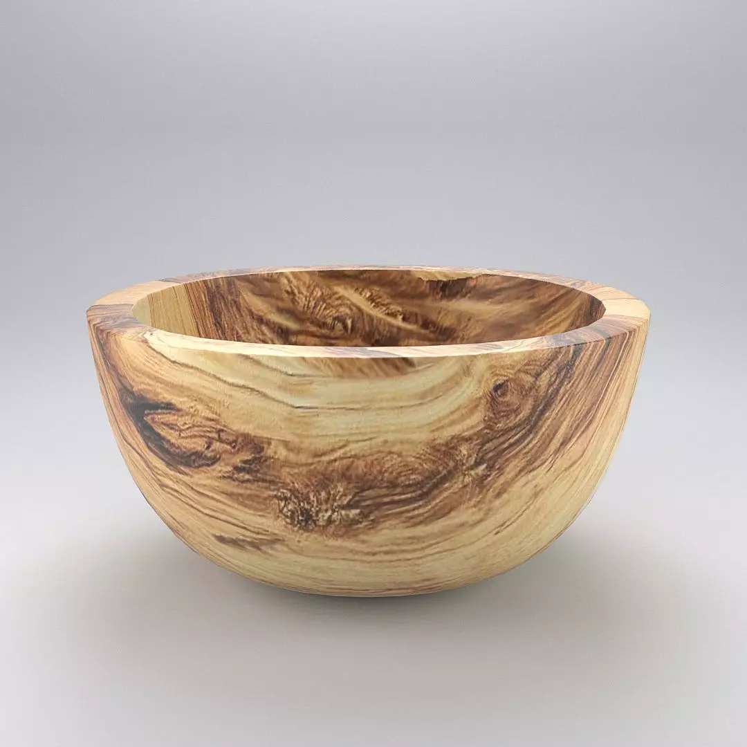 Wood Bowl 3D model_0