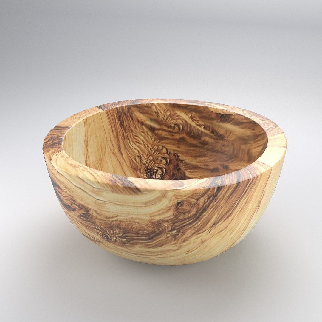 Wood Bowl 3D model_3