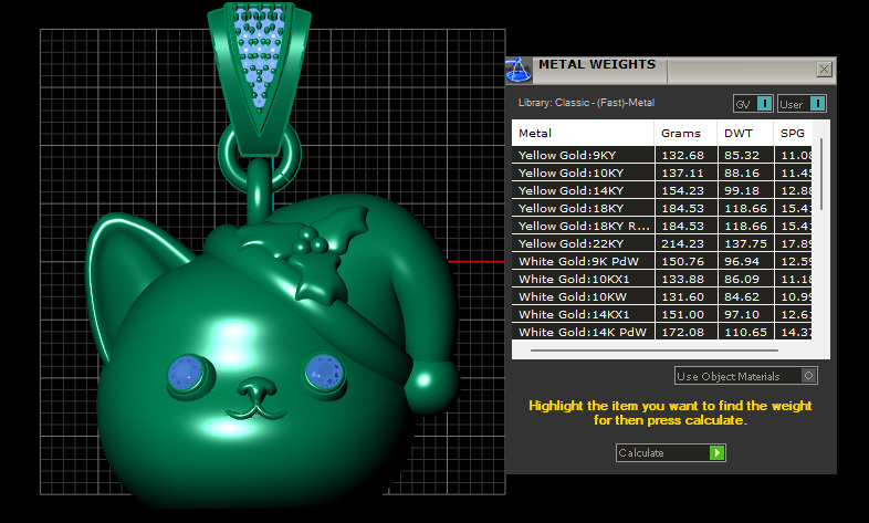 3D Cat Pendant 3D printable model 3D print model_7