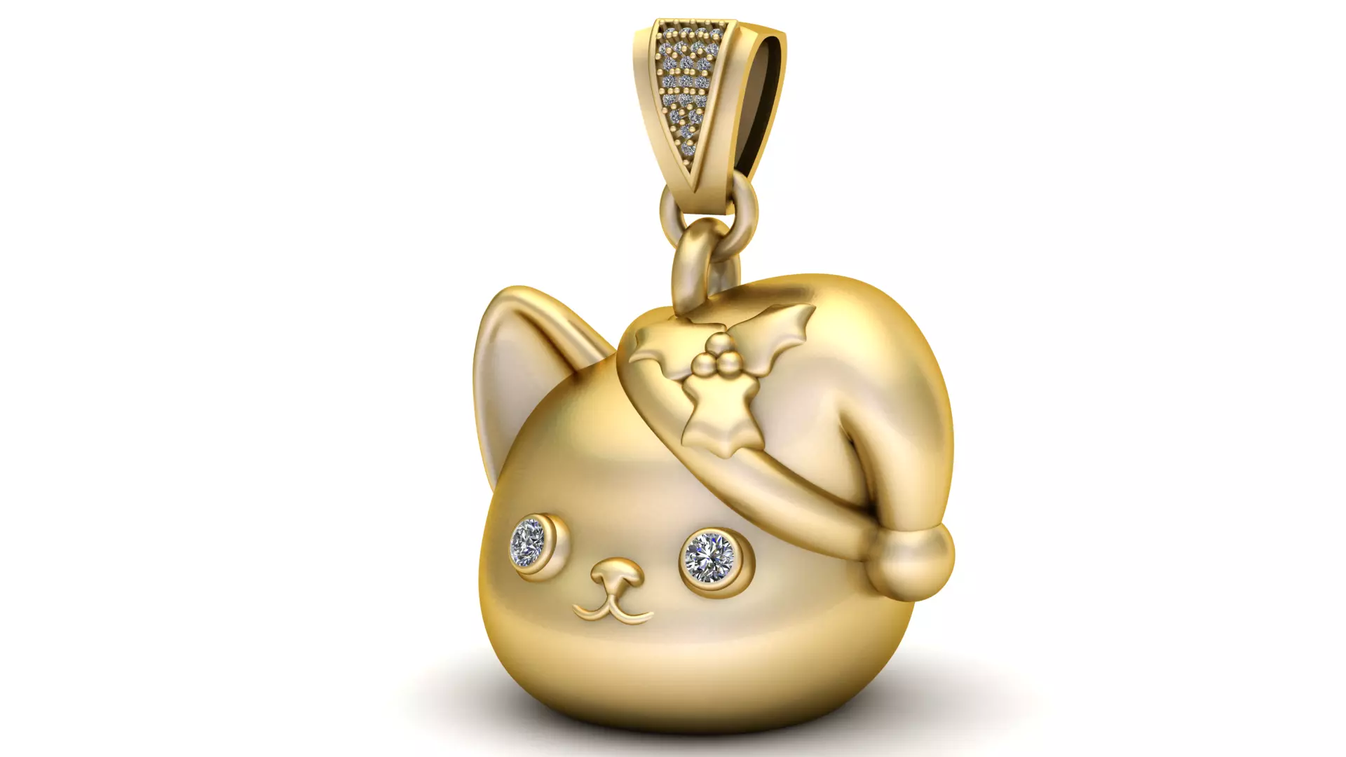 3D Cat Pendant 3D printable model 3D print model_0