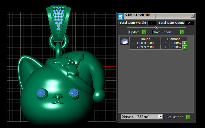 3D Cat Pendant 3D printable model 3D print model_6