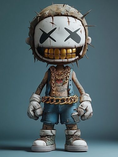 Gangsta Skull Toy 3D print model