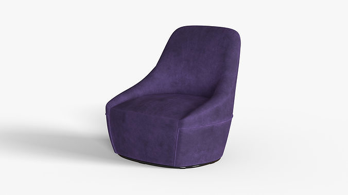 Chair Purple Fabric 3D model