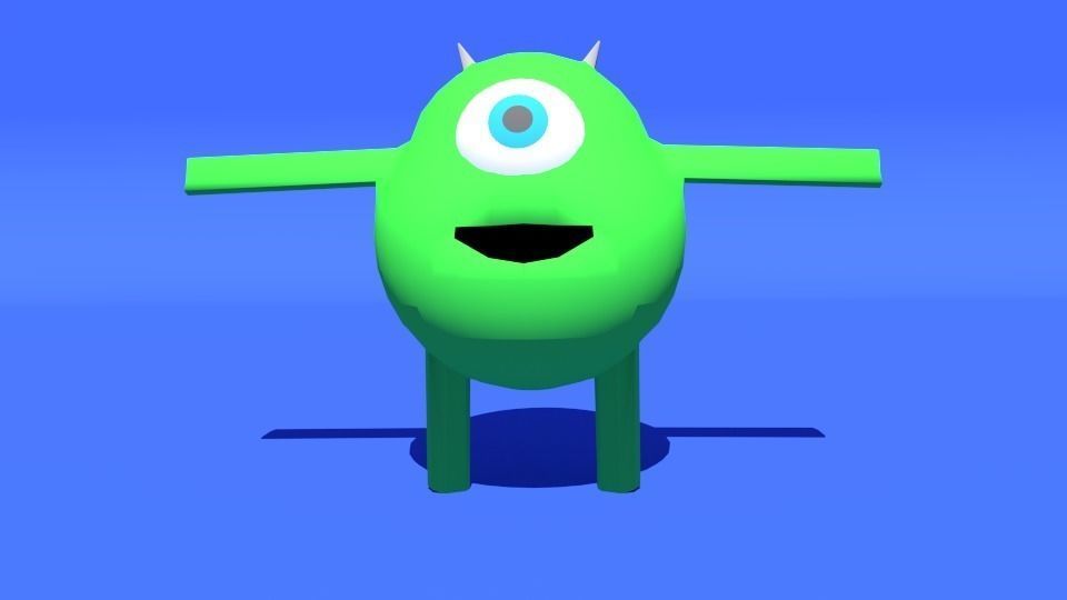 Mike Wazowski Free 3D model_0