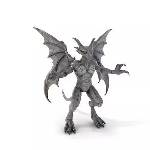 Infernal Dragon Warrior  Rigged and Animated